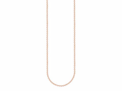 Rosé vergoldete Thomas Sabo Kette ohne Anhänger, ca. 70 cm lang, feines, elegantes Design, ideal für stilvolle Anlässe oder den täglichen Gebrauch.
