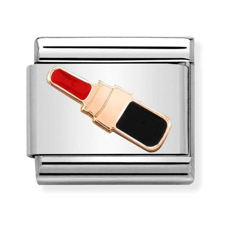 Nomination Composable Classic Charm Lippenstift - Edelstahl, roségoldfarben