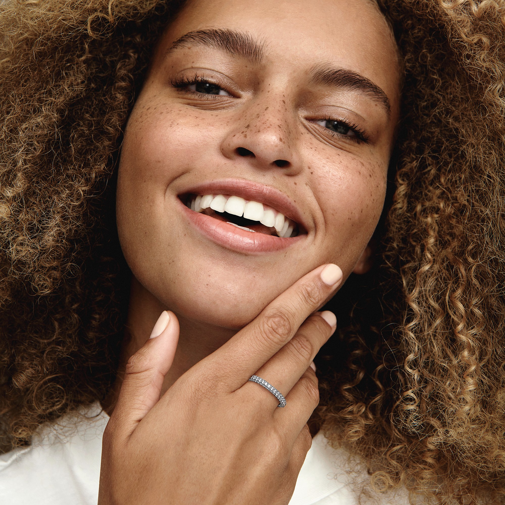 Pandora Einreihiger Pavé Ring - Sterling Silber – Ansicht 5