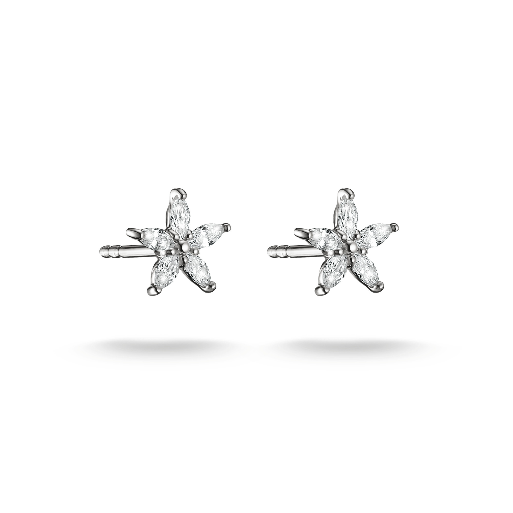 Thomas Sabo Ohrstecker in Blumendesign aus 925 Sterling Silber mit Zirkonia steinen, elegant und funkelnd, ideal für stilbewusste Frauen, perfekt als Geschenk oder für besondere Anlässe.