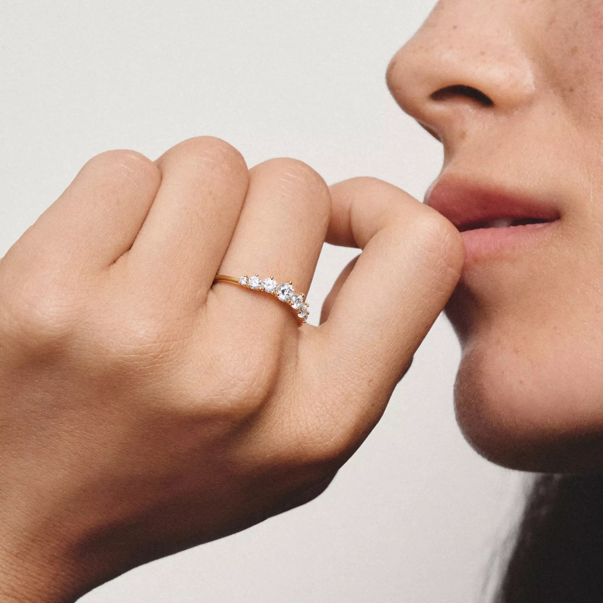 Thomas Sabo Ring mit weißem Zirkonia – vergoldet – 5 mm hoch – Ansicht 5