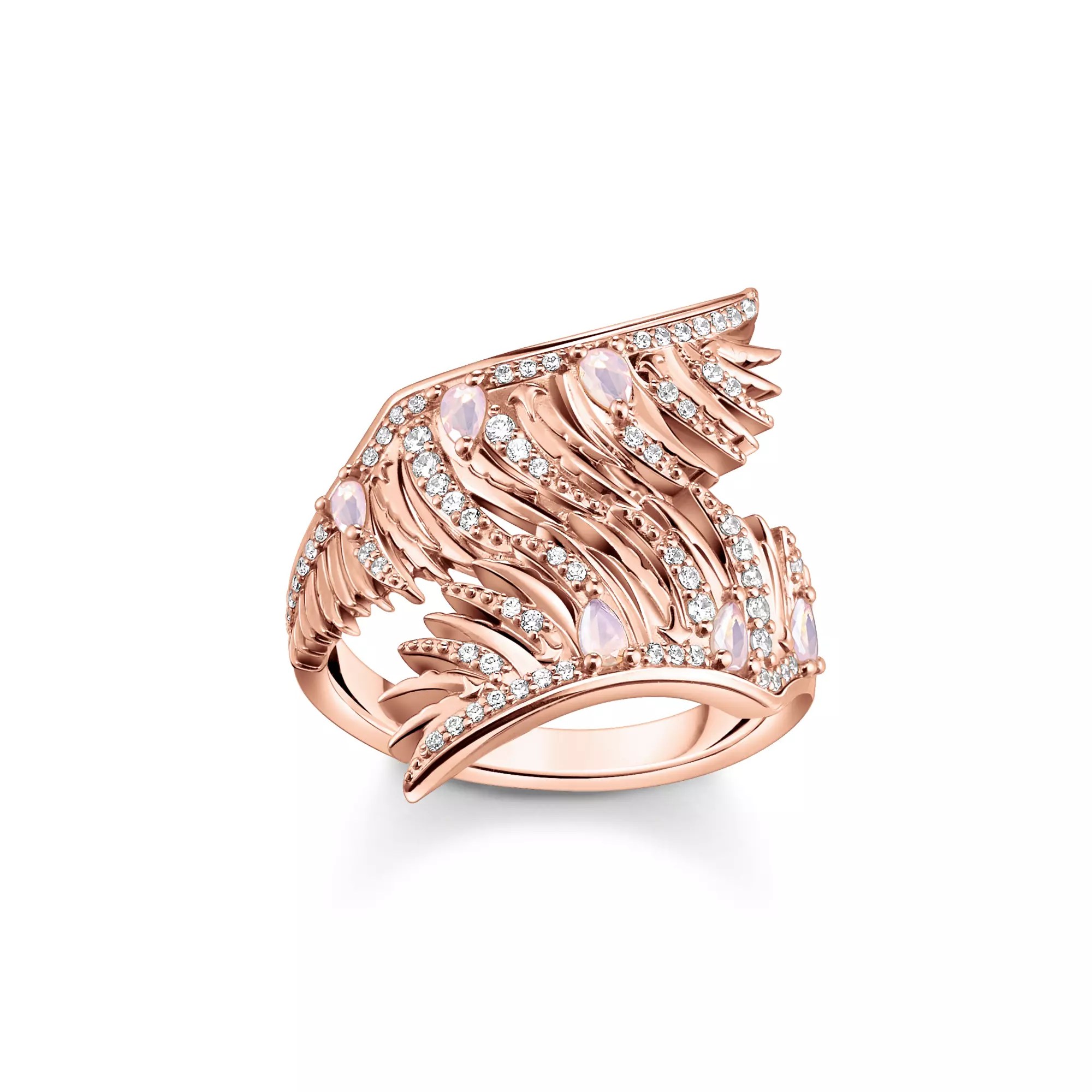Thomas Sabo Ring - Sterling Silber - vergoldet Roségold - Phönix Flügel