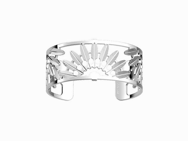 Eleganter silberner Armreif von Les Georgettes mit einem filigranen Design, das an eine strahlende Sonne erinnert. Breite von 25 mm, perfektes Accessoire für stilvolle Outfits.