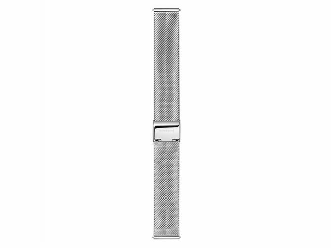 Ersatz Uhrenarmband von Mondaine aus Edelstahl FMM.8918.STEM.4.K in Milanaise-Optik mit einer Breite von 18 mm und schimmerndem Metallfinish. Ideal für Stilbewusste.