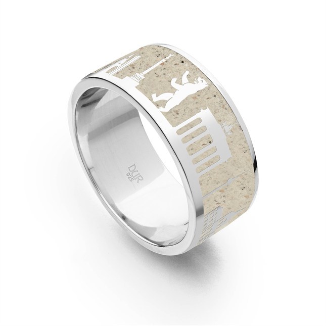 DUR Ring Berliner Mauer Sand - Sterling Silber – Ansicht 2