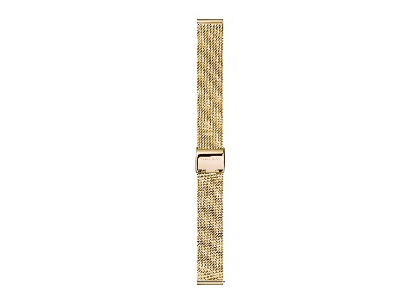 Milanaise Edelstahlarmband in gelb vergoldet, poliert, Modell FMM.8916.IPG.EM2.K, 16 mm, von Hersteller Mondaine, ideal als Ersatz für verschiedene Uhrenmodelle.
