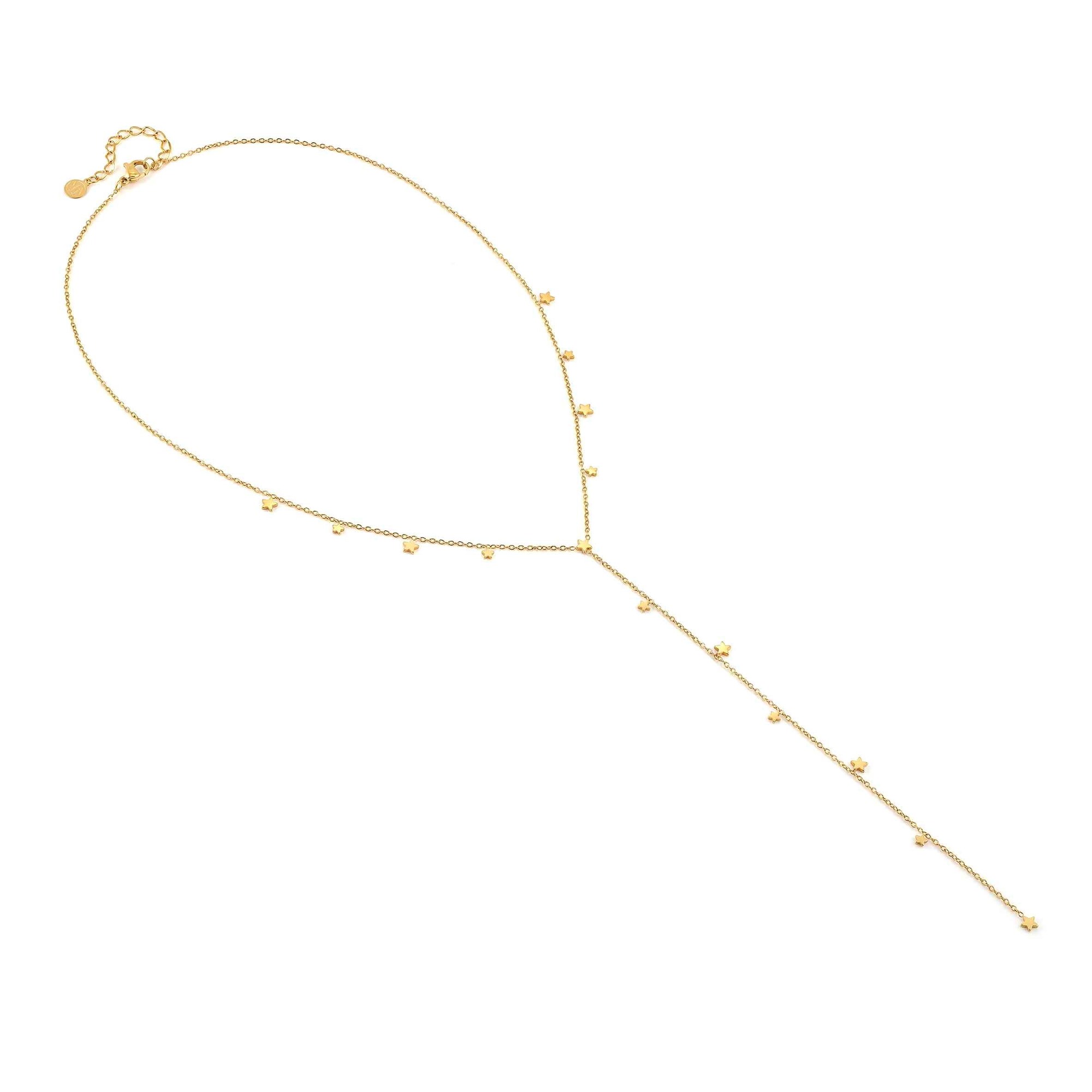 Nomination RITMATIKA Y-Halskette aus - Schmucksymbolen - Stern - Gold PVD-beschichtet – Ansicht 4