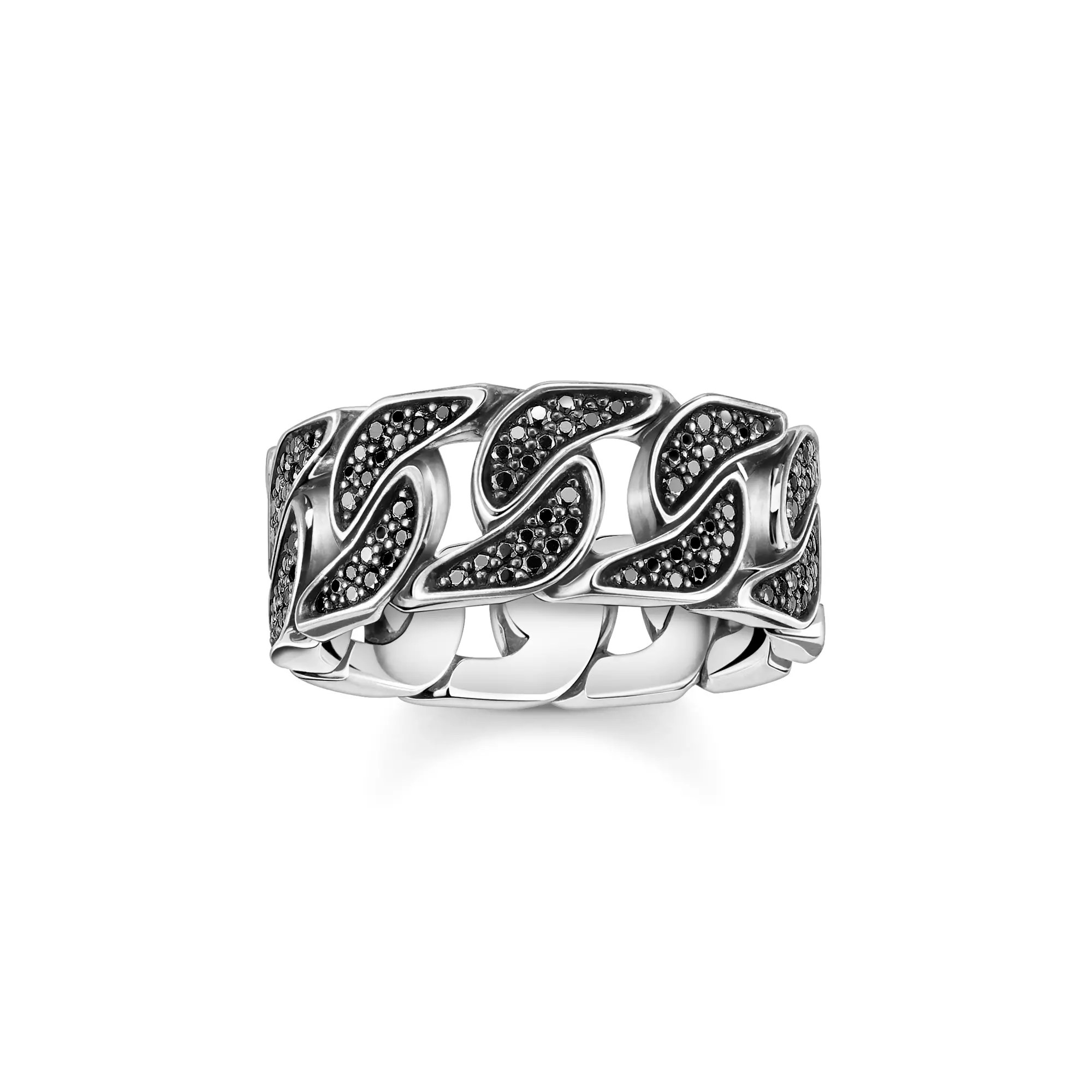 Thomas Sabo Ring - Sterling Silber - geschwärzt + Zirkonia
