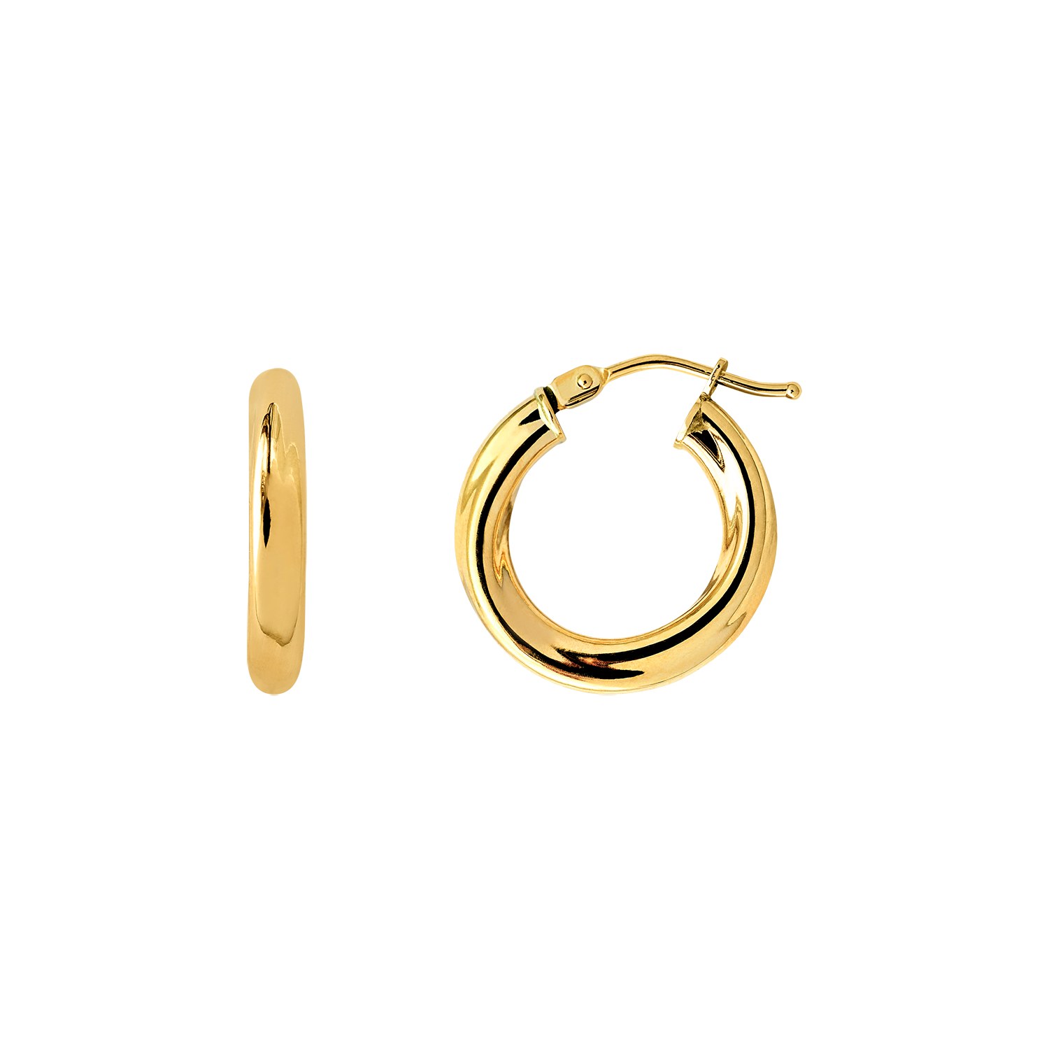 XENOX XG14K6027G - Gelbgold 585 Creolen - poliert – Ansicht 2