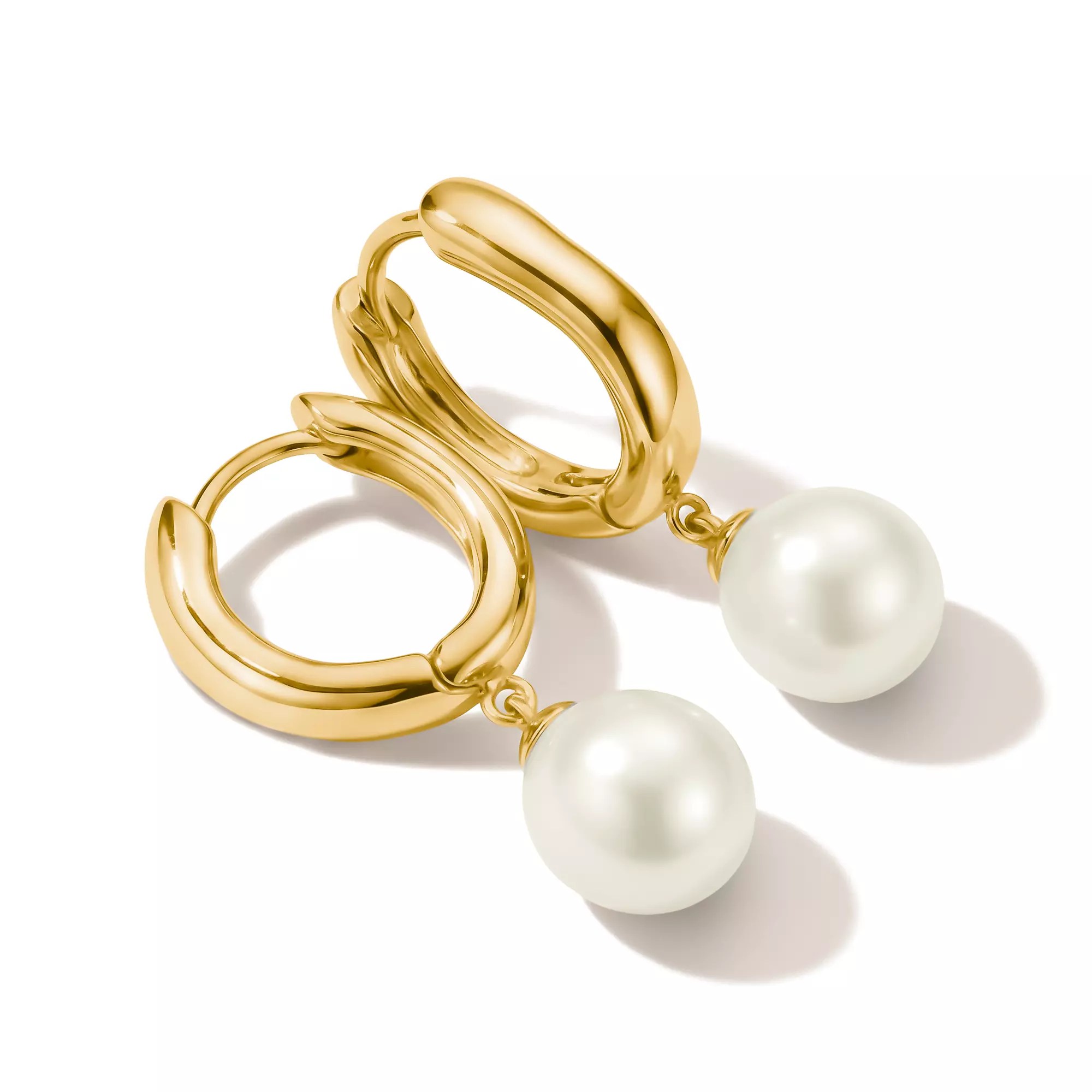 Thomas Sabo Bold Elegance - Creolen - Sterling Silber recy. mit 18K Vergoldung & Süßwasserperle – Ansicht 2