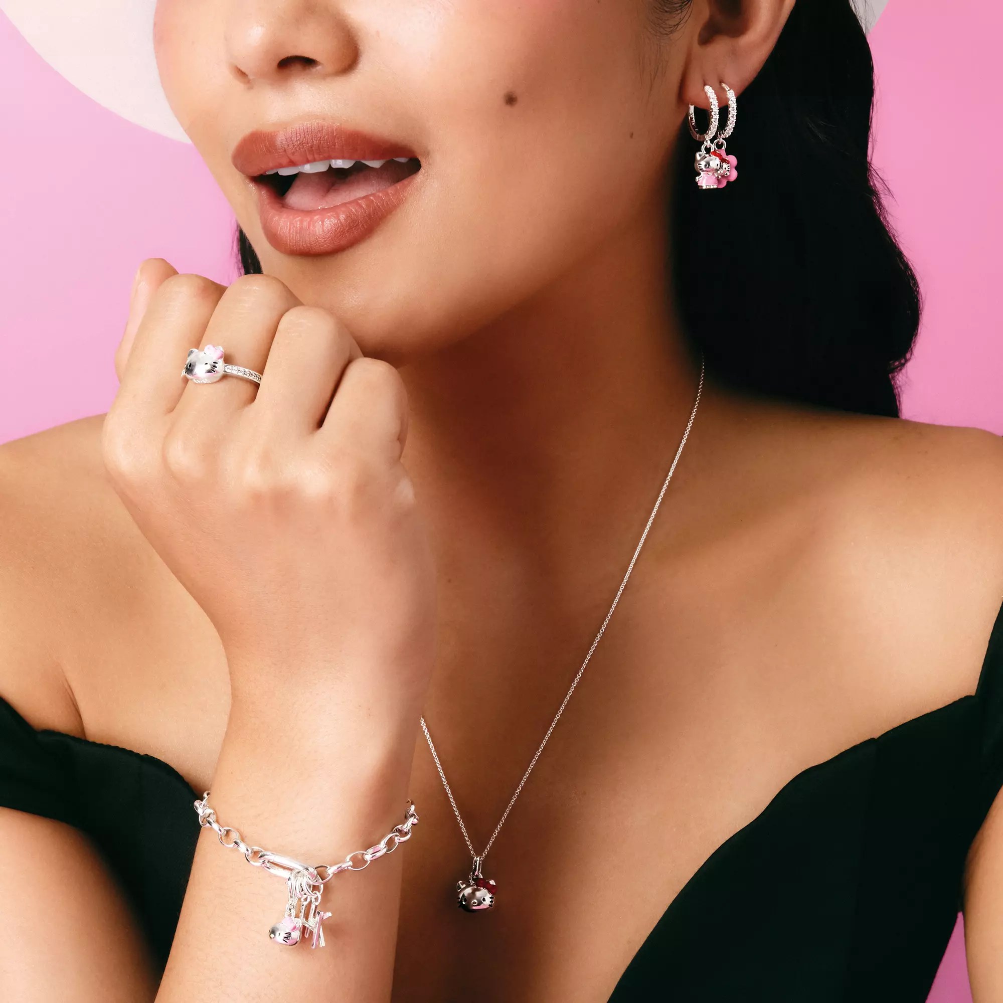 Thomas Sabo Hello Kitty Kette rote Schleife – 45 cm – Ansicht 3