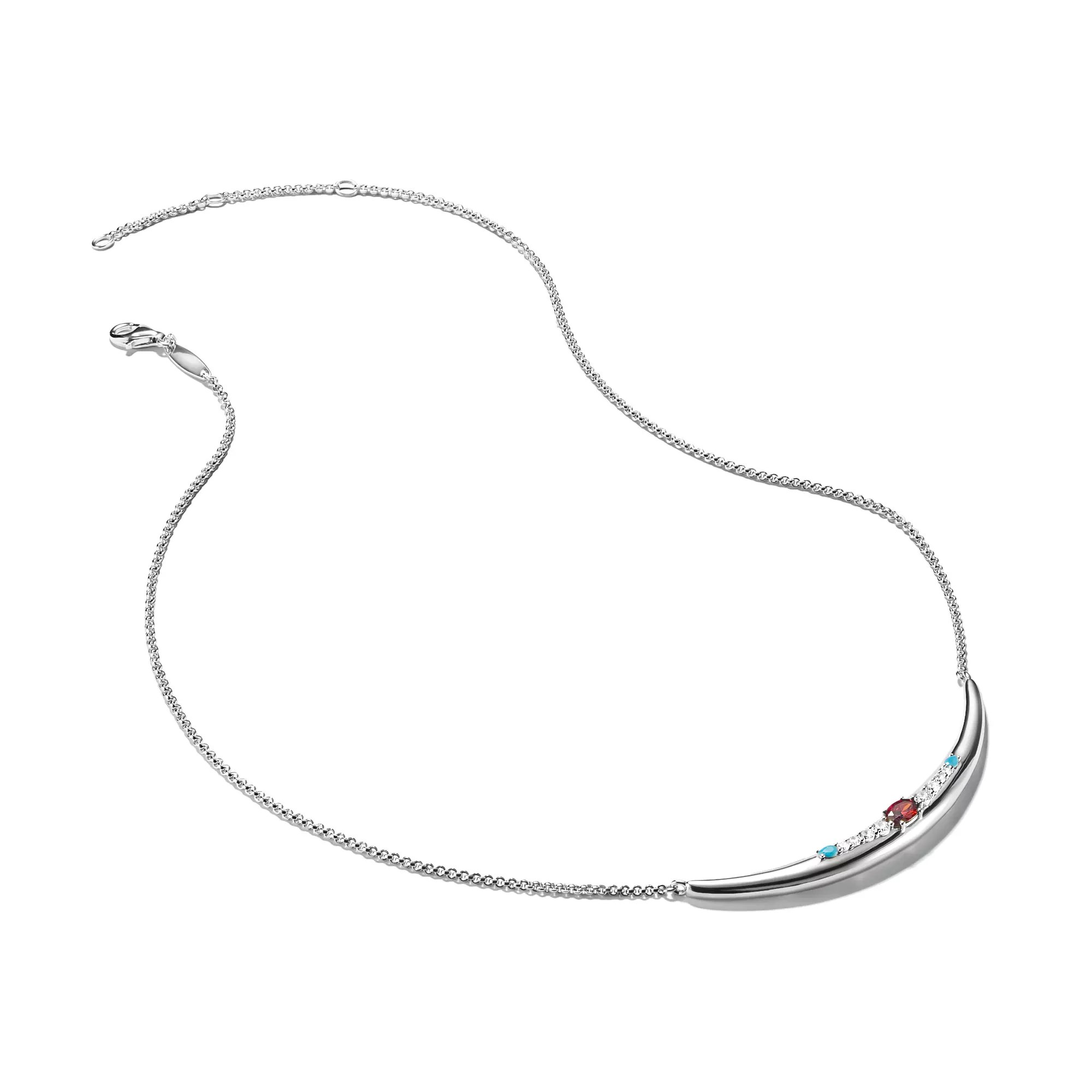 Thomas Sabo ELYNDRA Kette 40 - 45 cm - Sterling Silber & Glas-Keramik Stein & Zirkonia - Bunt – Ansicht 3