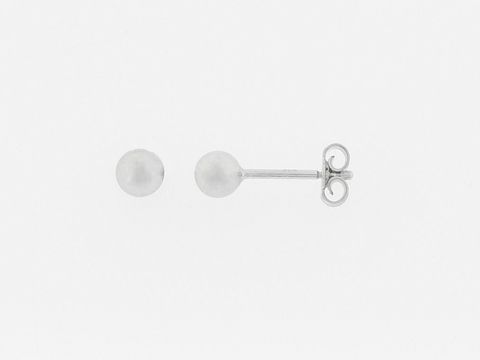 301515-0 Silber Ohrringe Kugel Silber 4 mm Stecker ohne Stein von Juwelier Harnisch, schlichtes und elegantes Design, ideal für den Alltag oder besondere Anlässe.
