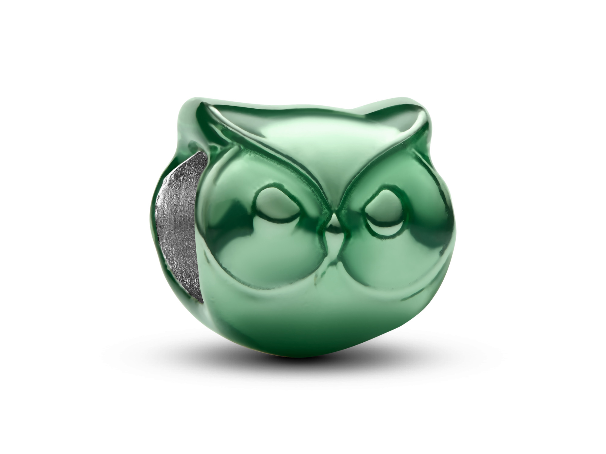 Pandora 794900C01 - Grüne Eule Mini-Charm - Sterling Silber - Emaille Grün