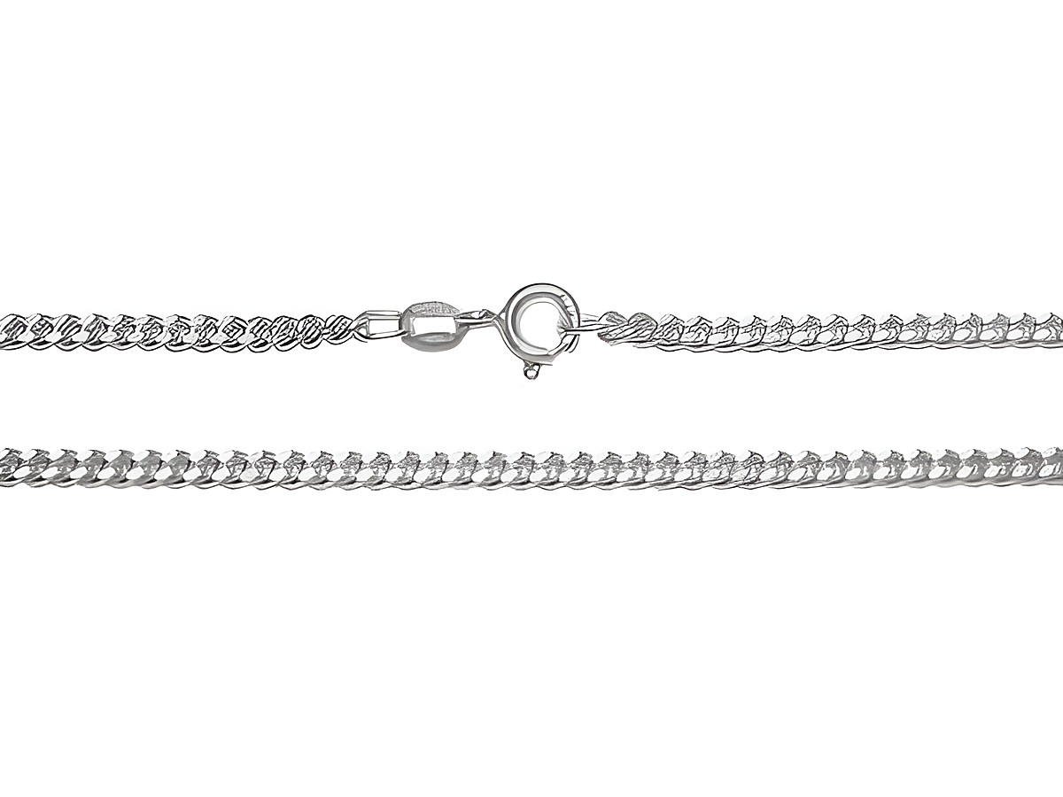 Panzerkette aus Weißgold 585 in 36 cm Länge mit Drahtstärke 3,5 mm, Hersteller Juwelier Harnisch, hochwertig verarbeitet und elegant im Design.