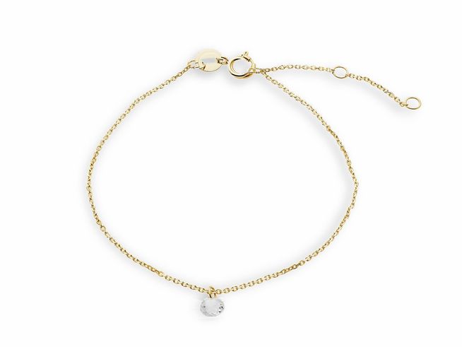 Xenox Gold Armband XG4544G in 18 cm mit gelbgoldener Karreekette aus 375 Gold und einem eleganten Anhänger, ideal für den modischen Alltag.