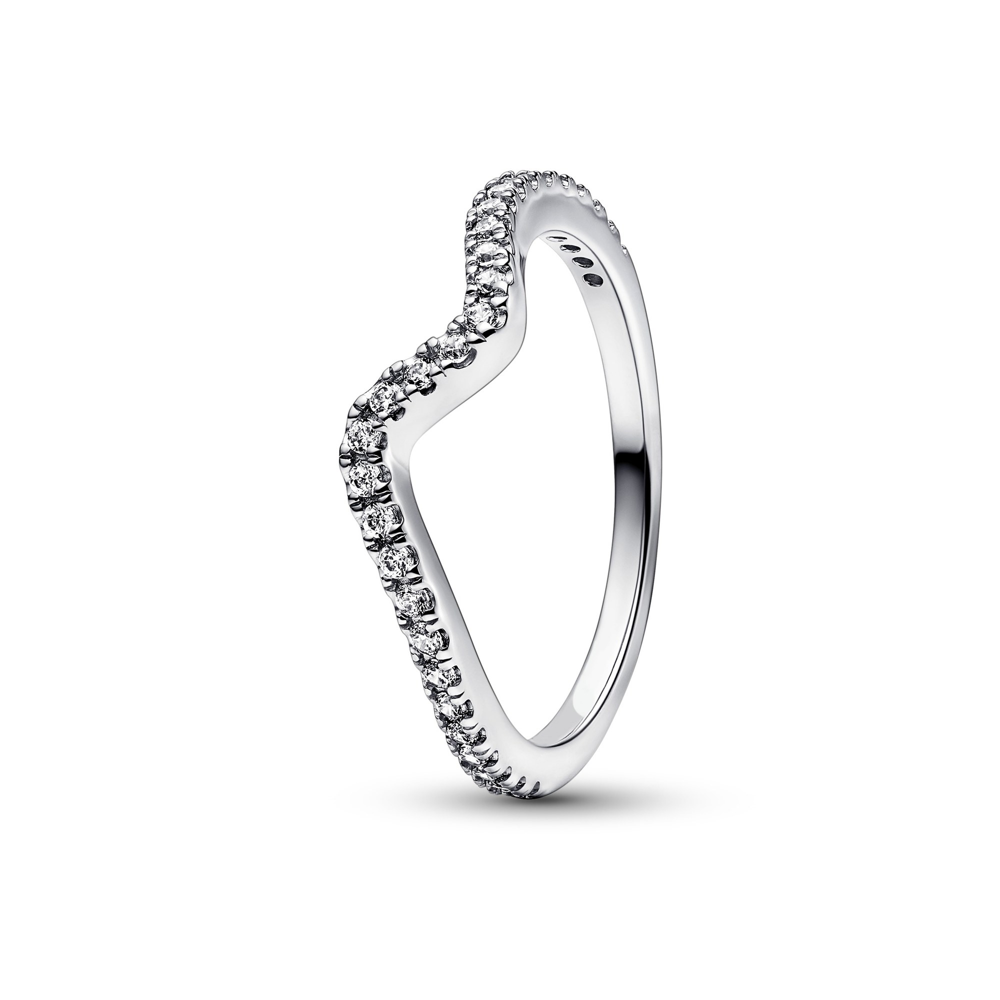 Pandora Ring - Funkelnder Wellenring - Silber - Zirkonia