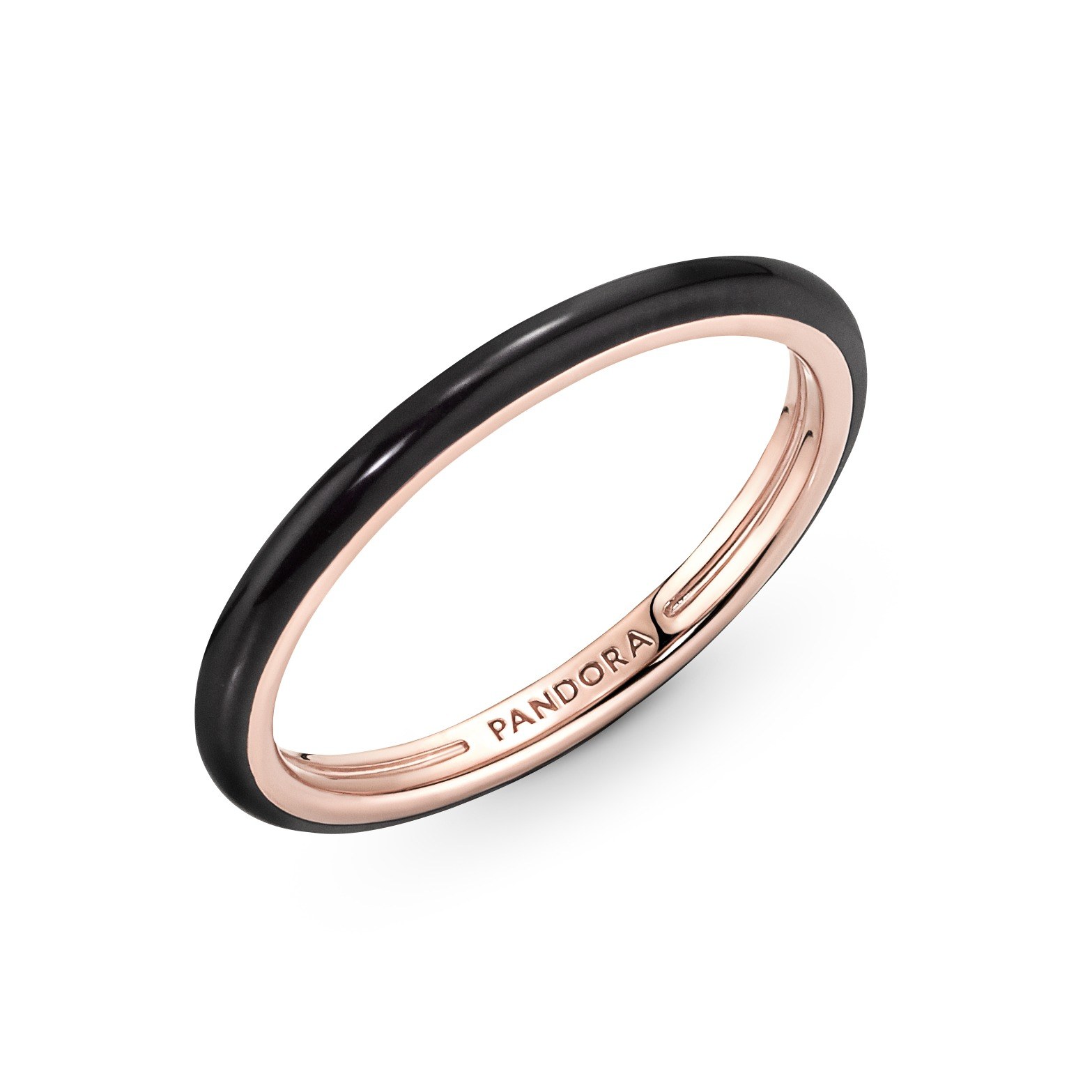 Pandora ME schwarzer Emaille-Ring - Roségold vergoldet - Emaille - Schwarz Ansicht 4 – Ansicht 4