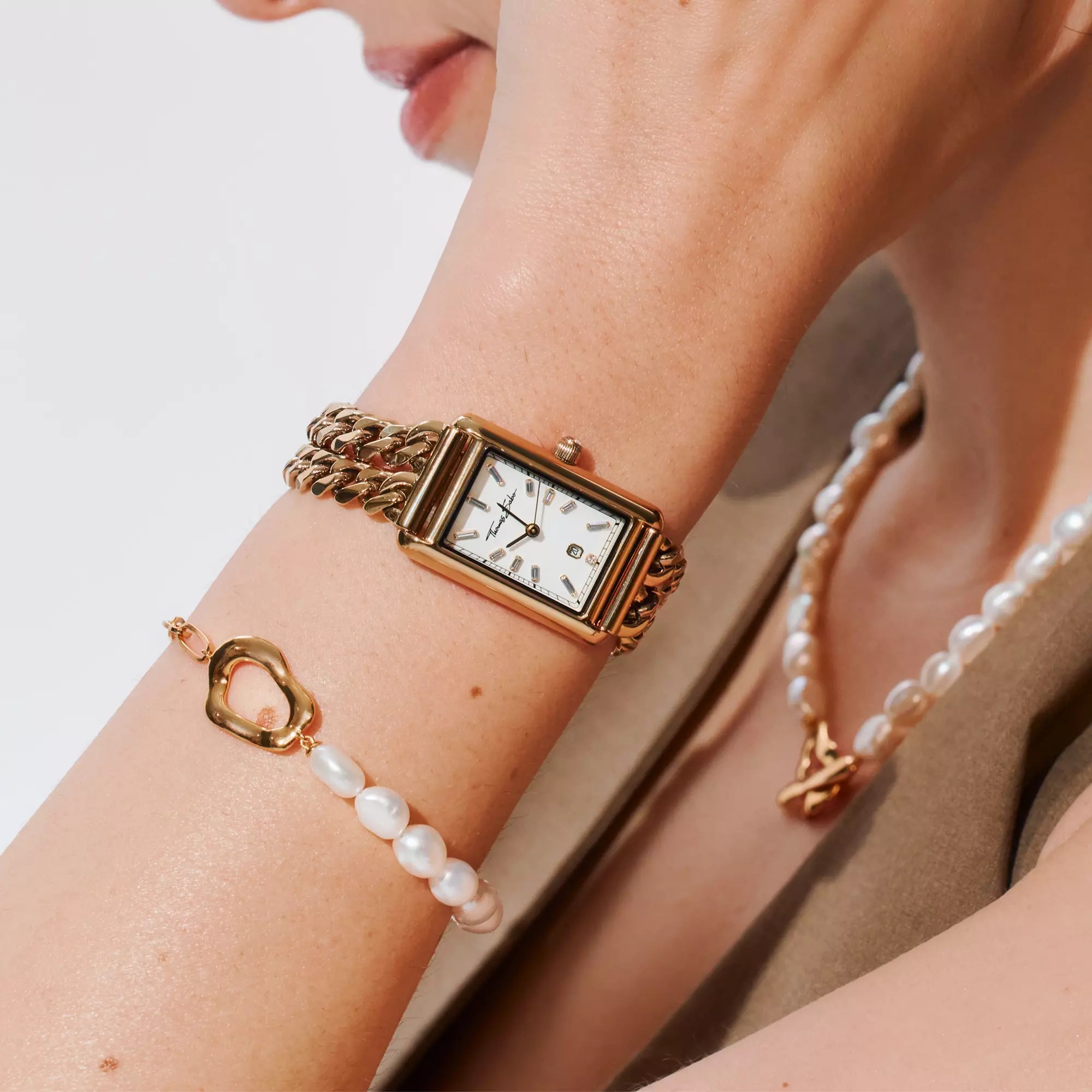 Thomas Sabo Damenuhr Elegance rechteckig goldfarben – Ansicht 4