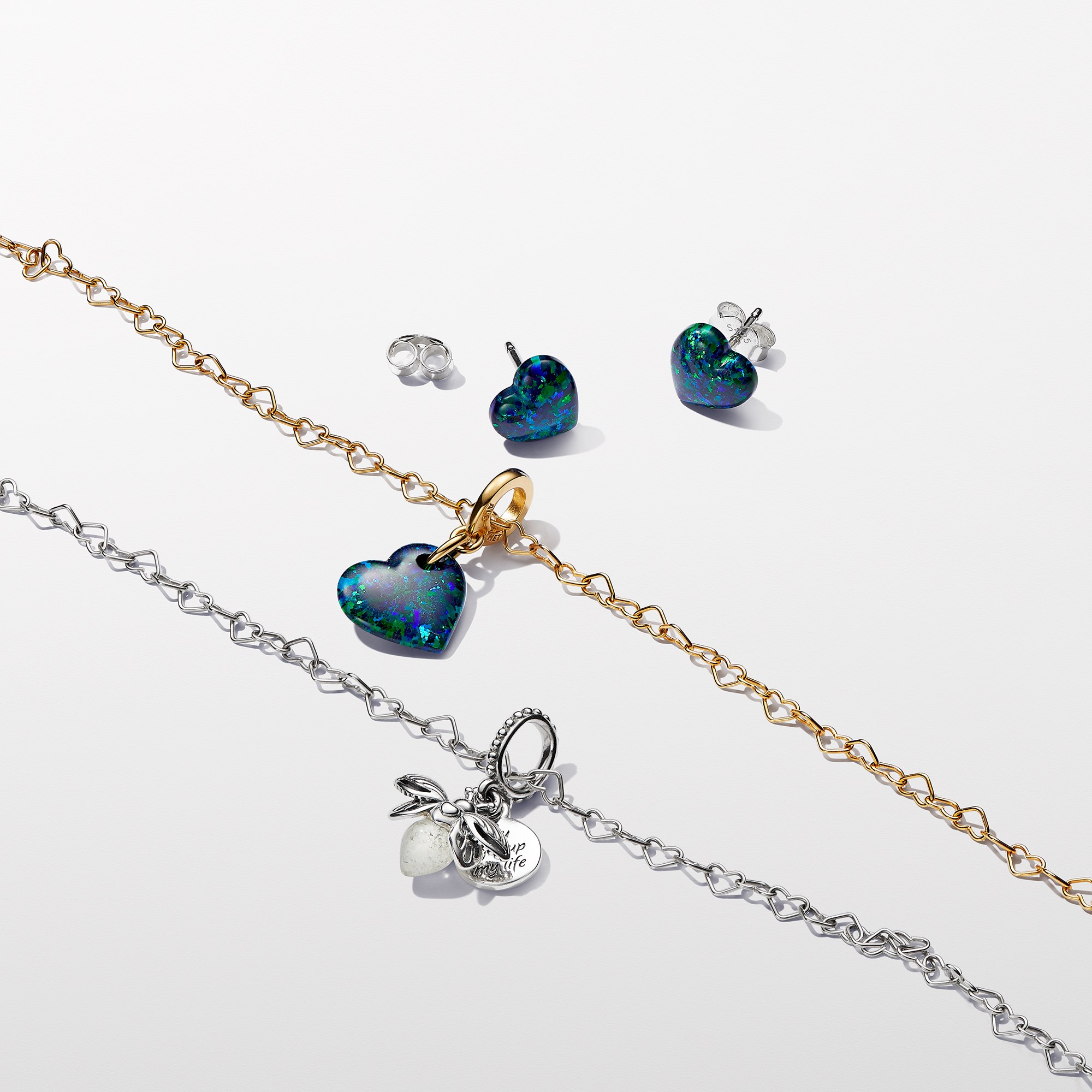 Pandora Verbundene Herzen Collier-Halskette - Gelbgold verg. - 45 cm – Ansicht 2