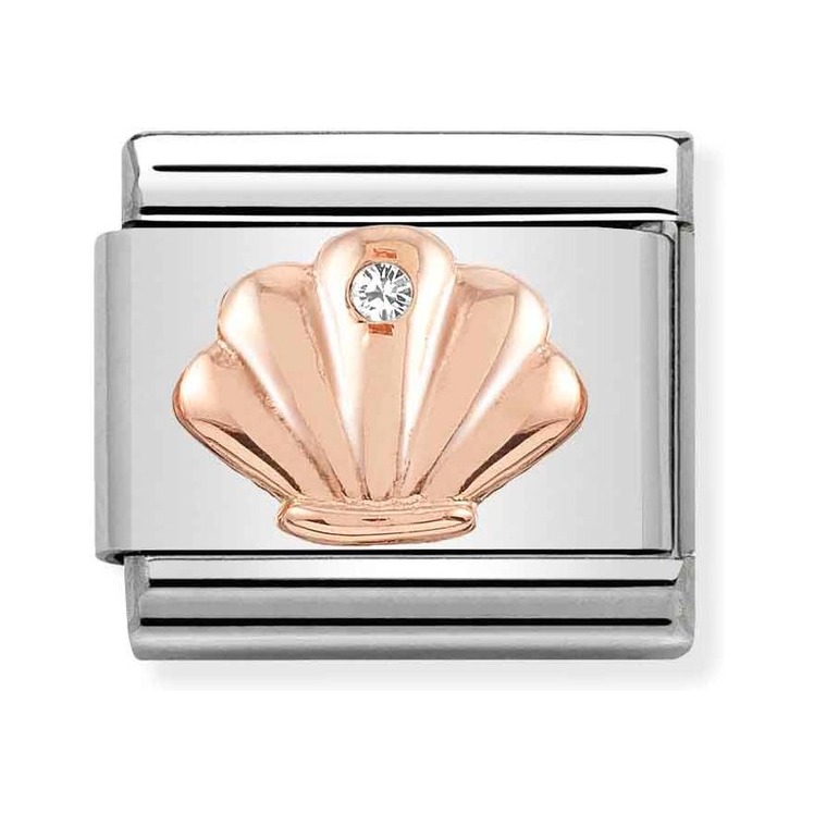 Nomination Composable Classic Charm Muschel - Edelstahl, Gold 375 Roségold