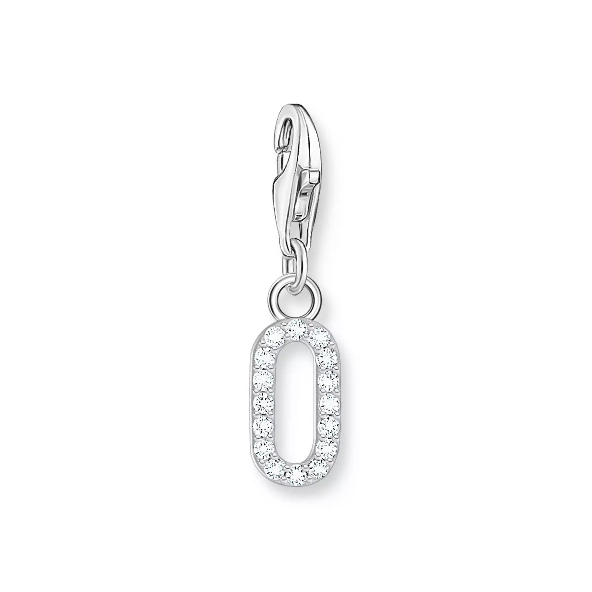 Thomas Sabo Charm-Anhänger - Zahl 0 - Silber & Zirkonia