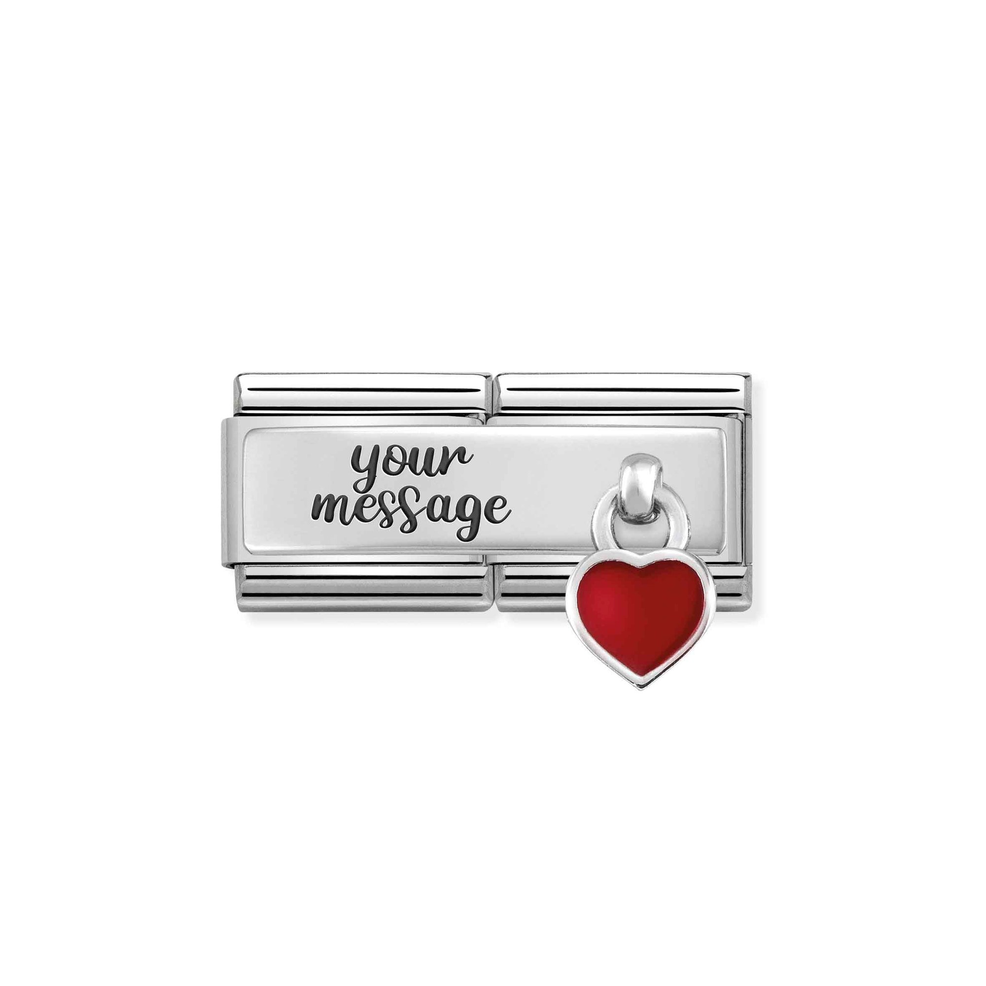 Nomination Composable Classic Charm Herz rot - Edelstahl, Sterling Silber, Emaille – Ansicht 4