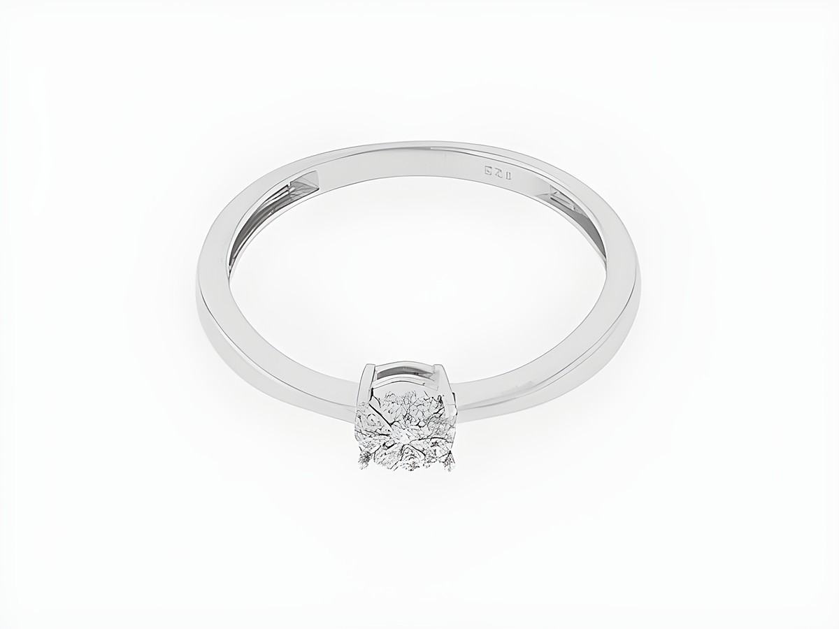 Ring Silber rhod. Gr. 54 funkelnd mit Zirkonia, Hersteller Juwelier Harnisch, elegantes Design für schlichte Eleganz, ideal für besondere Anlässe oder als Geschenk.
