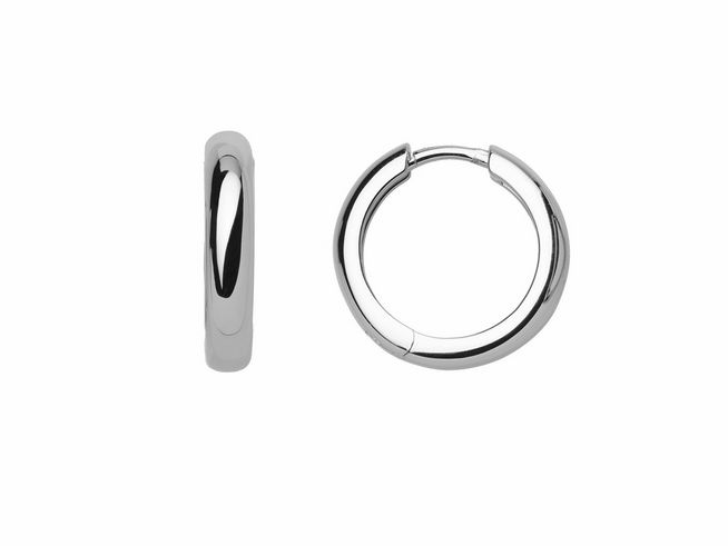 Xenox Sterling Silber Ohrringe XS8661 in Form von eleganten Creolen mit einem glänzenden Finish, das zeitlos und vielseitig ist, ideal für jeden Anlass.