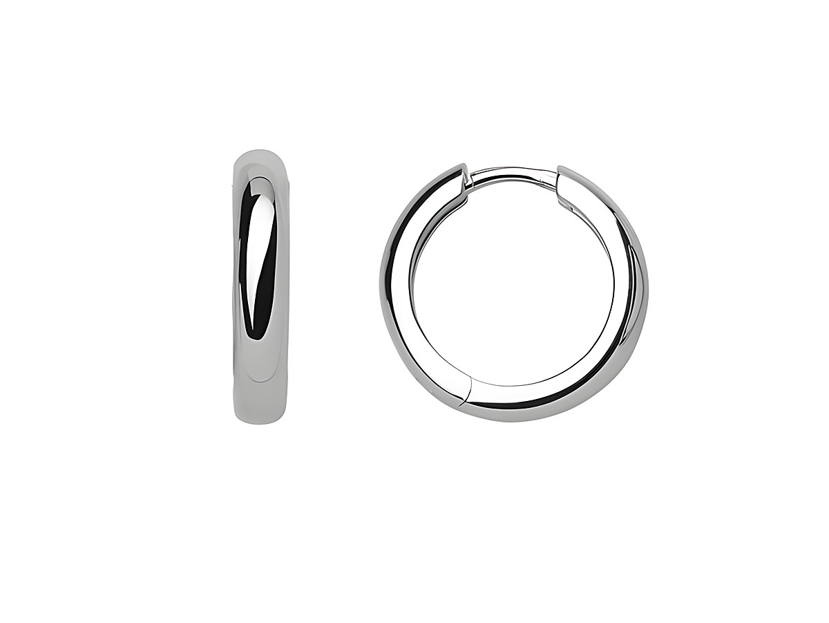 Xenox Sterling Silber Ohrringe XS8661 in Form von eleganten Creolen mit einem glänzenden Finish, das zeitlos und vielseitig ist, ideal für jeden Anlass.