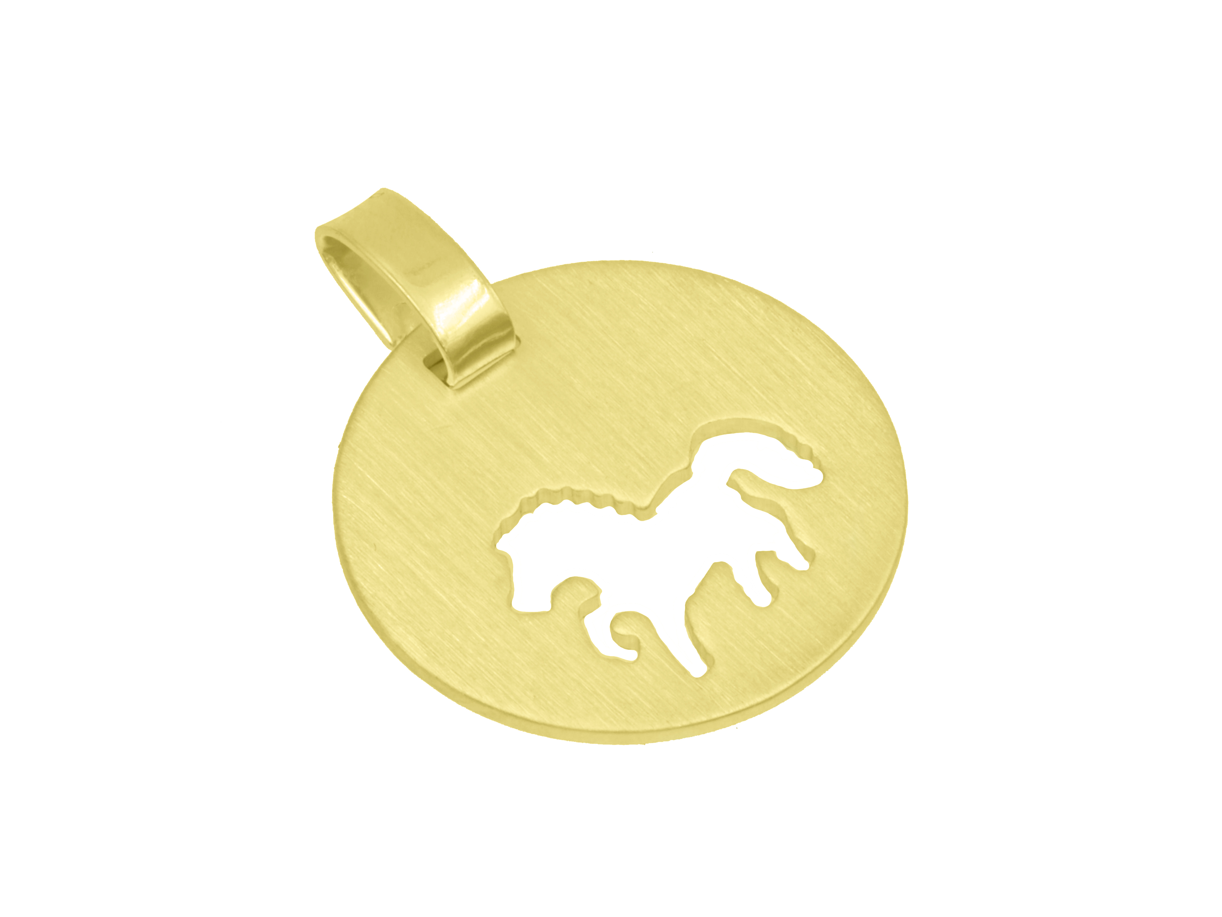 Anhänger Gravurplatte Pferd - Sterling Silber Gelbgold Vergoldung - 16 mm Anhänger mit Gravurplatte in Form eines Pferdes aus Sterling Silber mit Gelbgold Vergoldung, Größe 16 mm, vom Hersteller Juwelier Harnisch, neu und stilvoll.