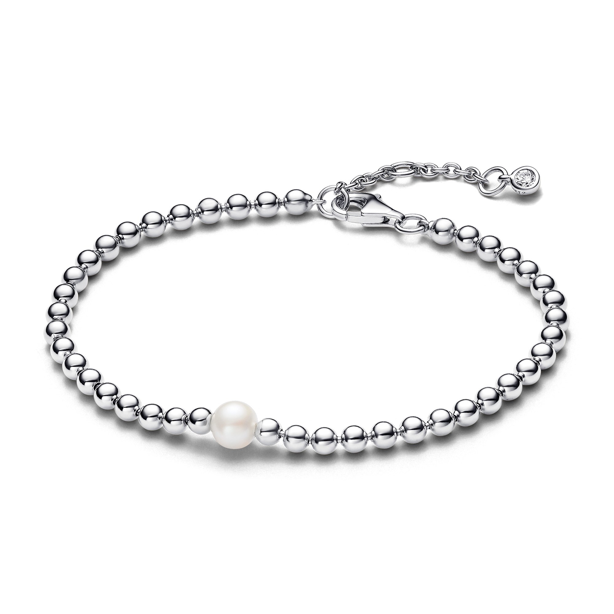 Pandora Zuchtperle & Kugeln Armband - Silber - Steinmix Weiß
