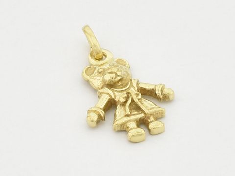 Teddybär Mädchen Anhänger aus 333 Gold von Juwelier Harnisch, zauberhaftes Design, ideal für Tierliebhaber und als Schmuckstück für besondere Anlässe.