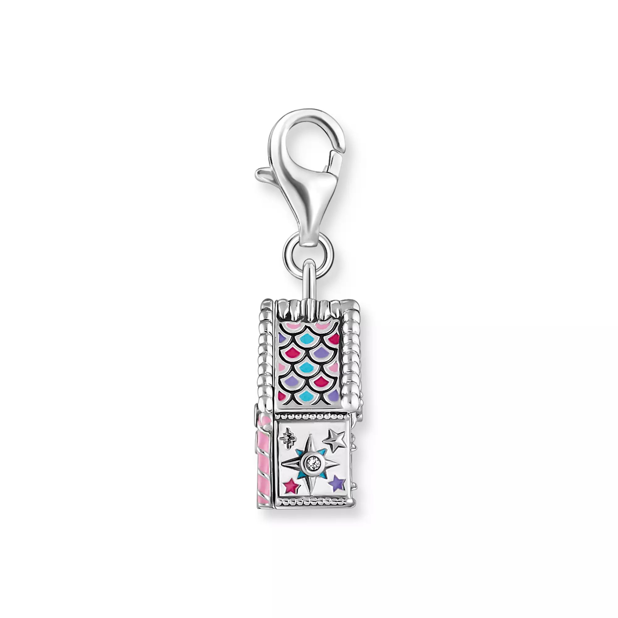 Thomas Sabo Charm-Anhänger - Lebkuchenhaus - Silber gesch. & Glas-Keramik Stein – Ansicht 2