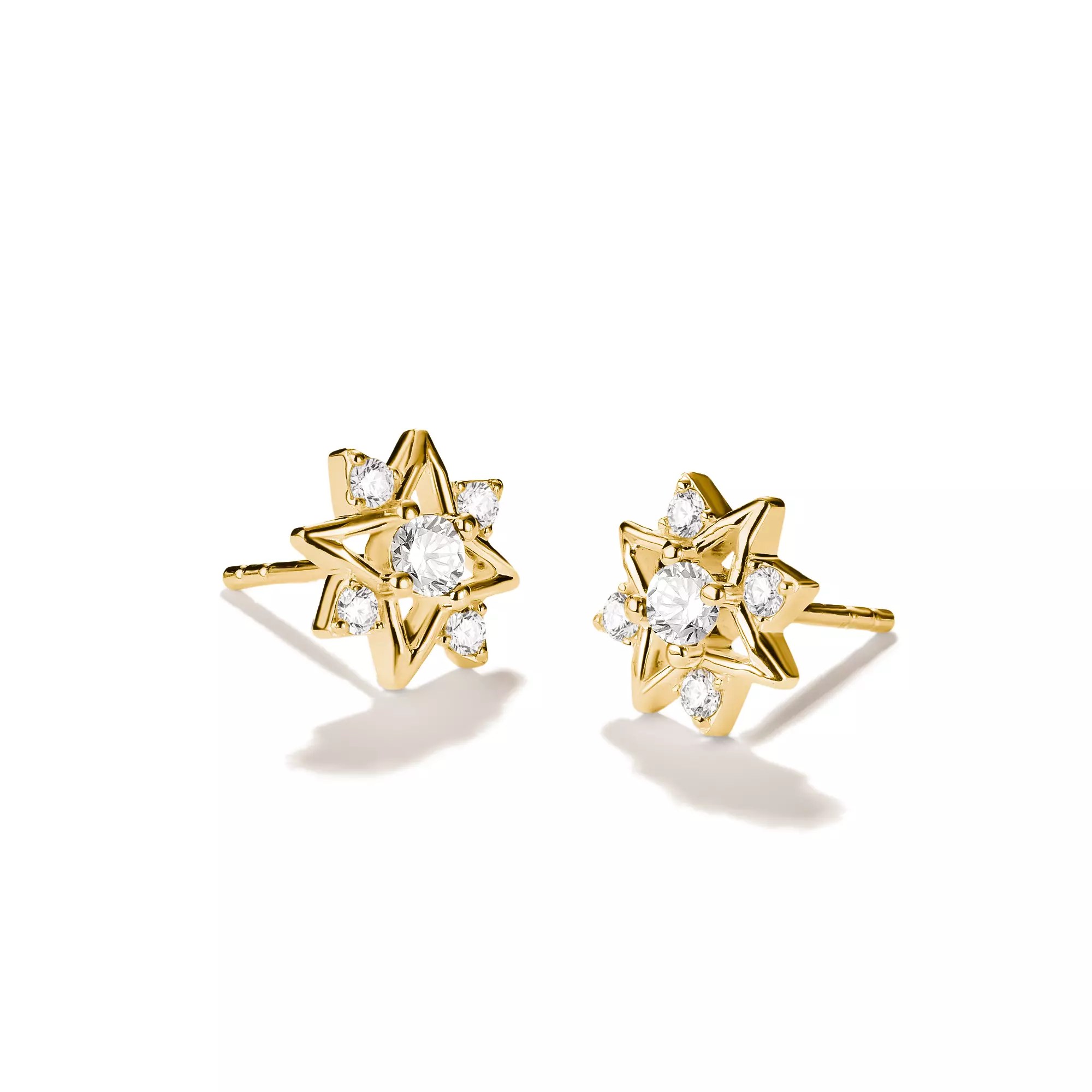 Thomas Sabo Midnight Sky - Ohrstecker Stern - 18k Gelbgold Vergoldung - Zirkonia – Ansicht 2