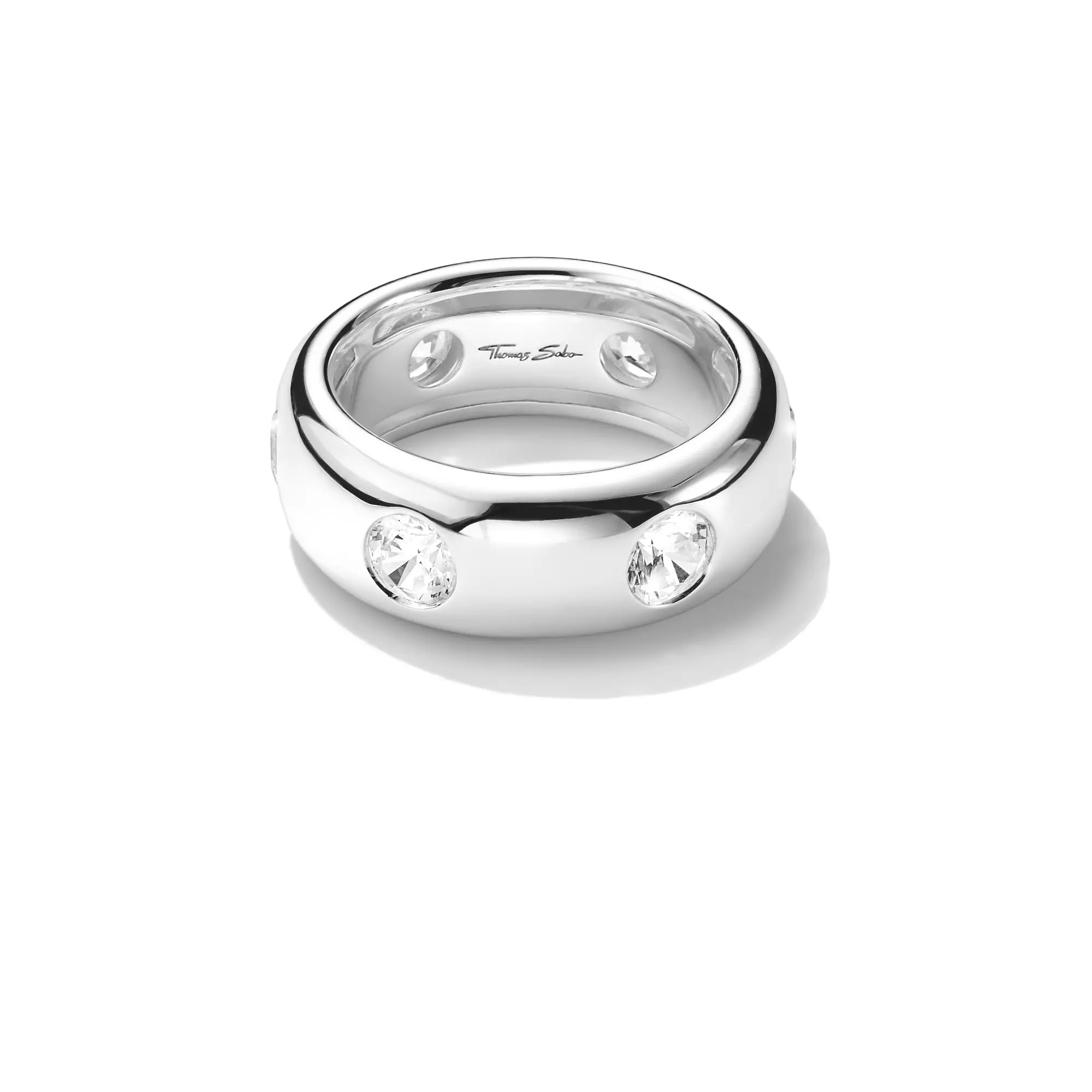 Thomas Sabo Ring mit weißen Zirkoniasteinen Bold Elegance Silber – Zirkonia – Ansicht 2