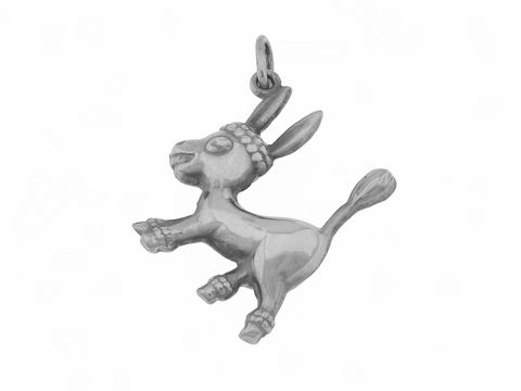Esel Anhänger aus echtem Silber mit charmantem Design und einer Größe von ca. 2,5 cm, hergestellt von Juwelier Harnisch, ideal für Tierliebhaber.