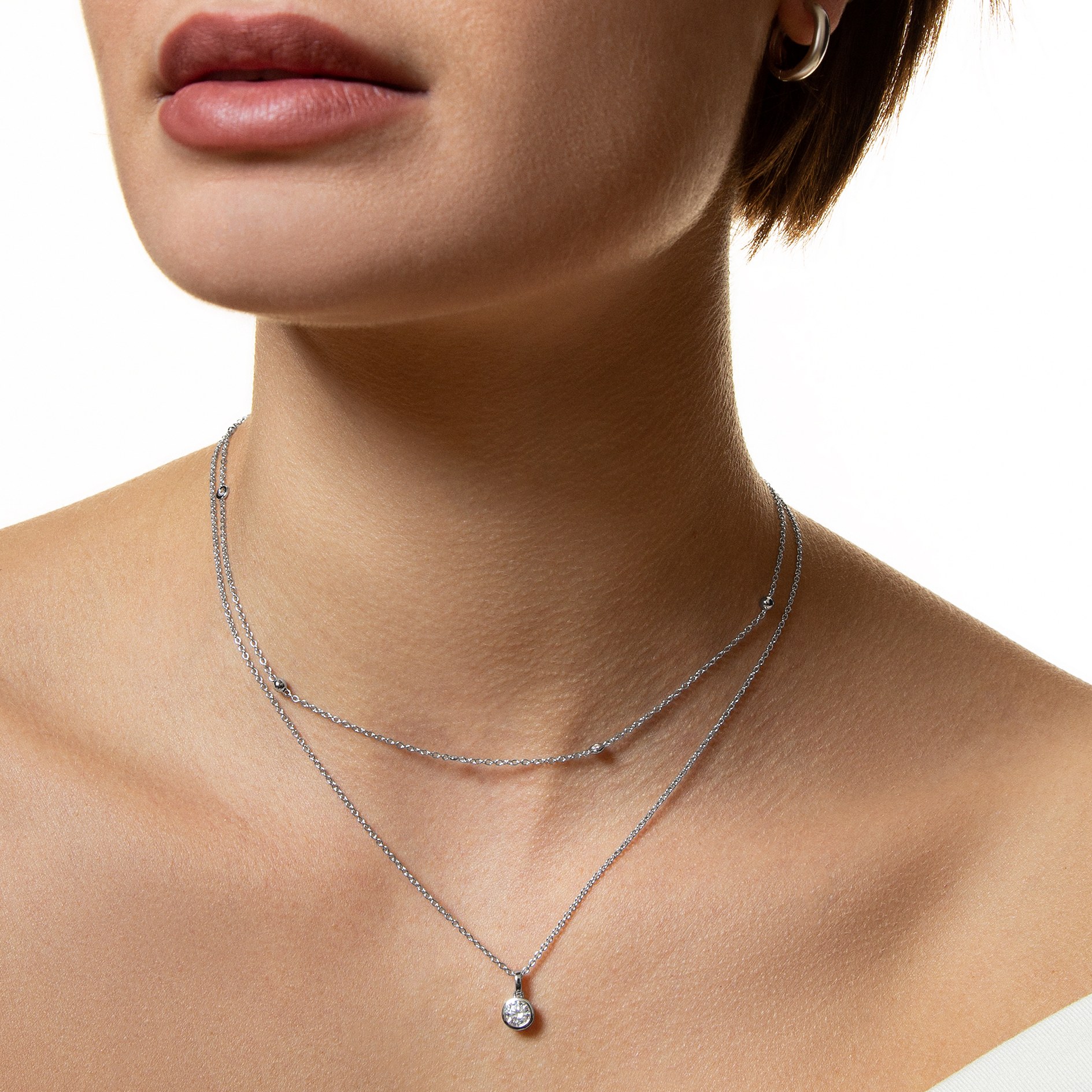 XENOX Sterling Silber Kette XS7284 - 40-45 cm - ZARGE SILBER - Ankerkette - Zarge – Ansicht 2