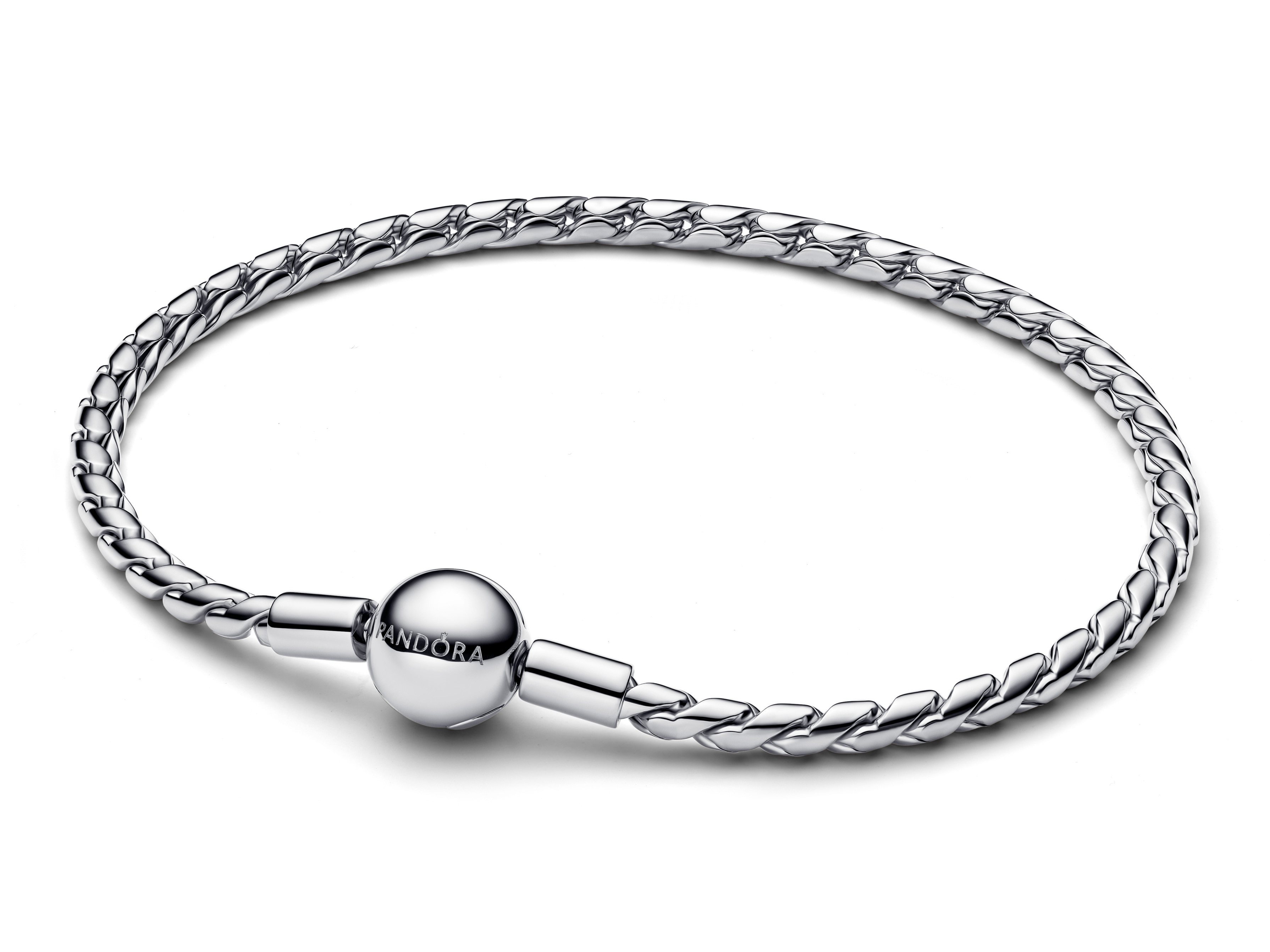Rundes Verschluss Flügel-Kettenarmband von Pandora aus Sterling Silber, 16 cm lang, schillernde Details und elegantes Design, perfekt für die individuelle Schmuckgestaltung.