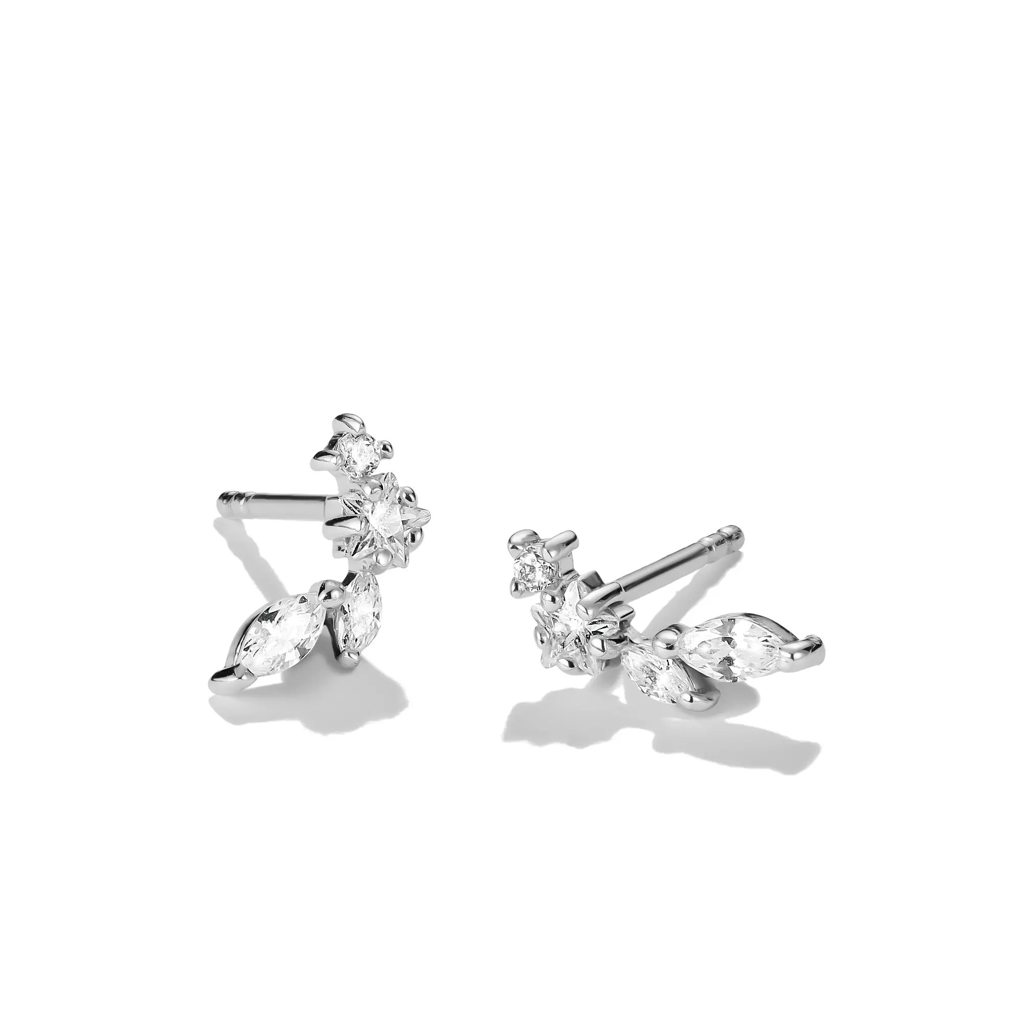 Thomas Sabo Ohrstecker mit weißem Zirkonia – Silber – 4 mm breit – Ansicht 3