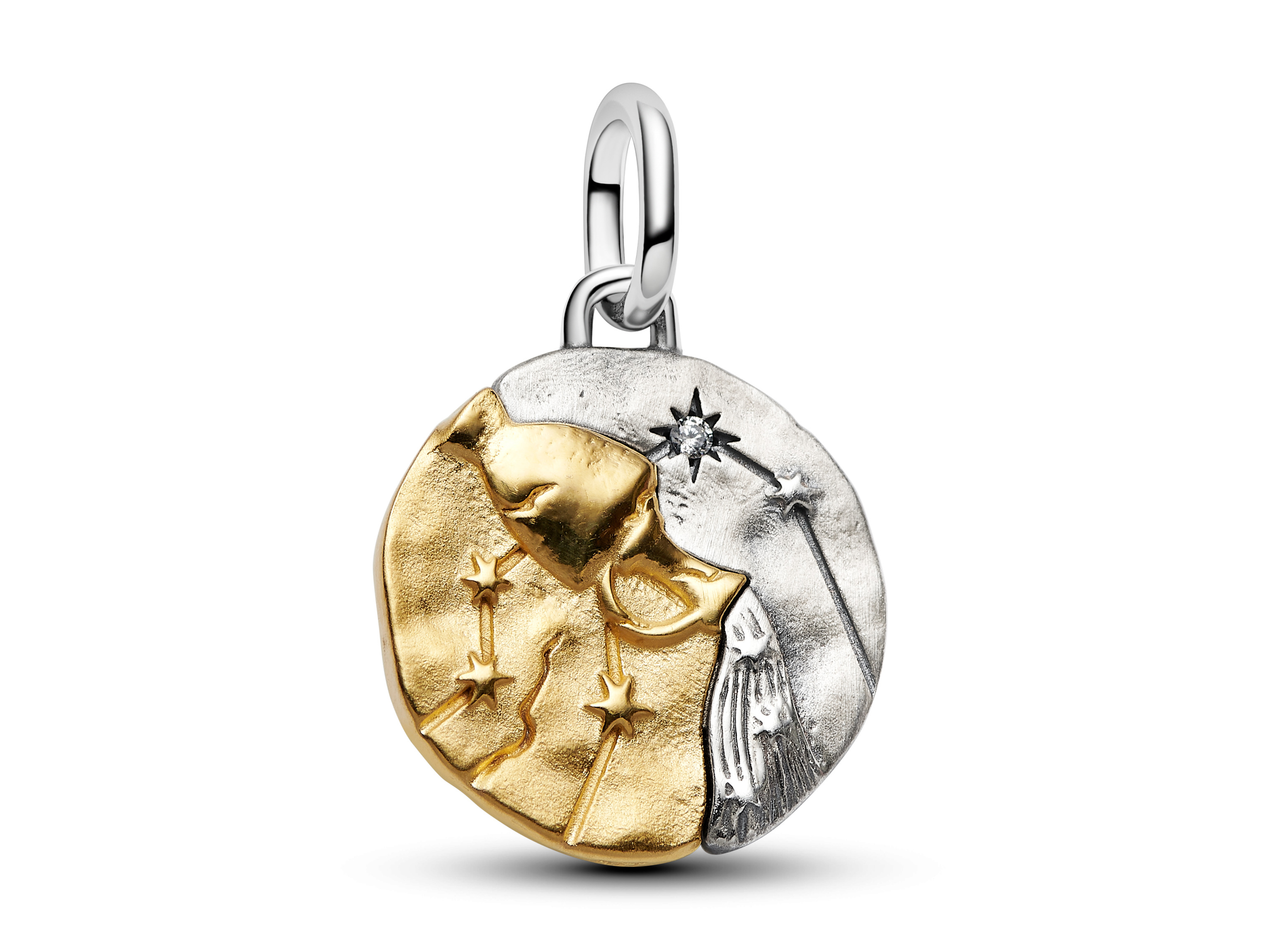 Pandora ME 764990C01 - Sternzeichen Wassermann  - Charm - Sterling Silber & Gelbgold Vergoldung - 16 mm