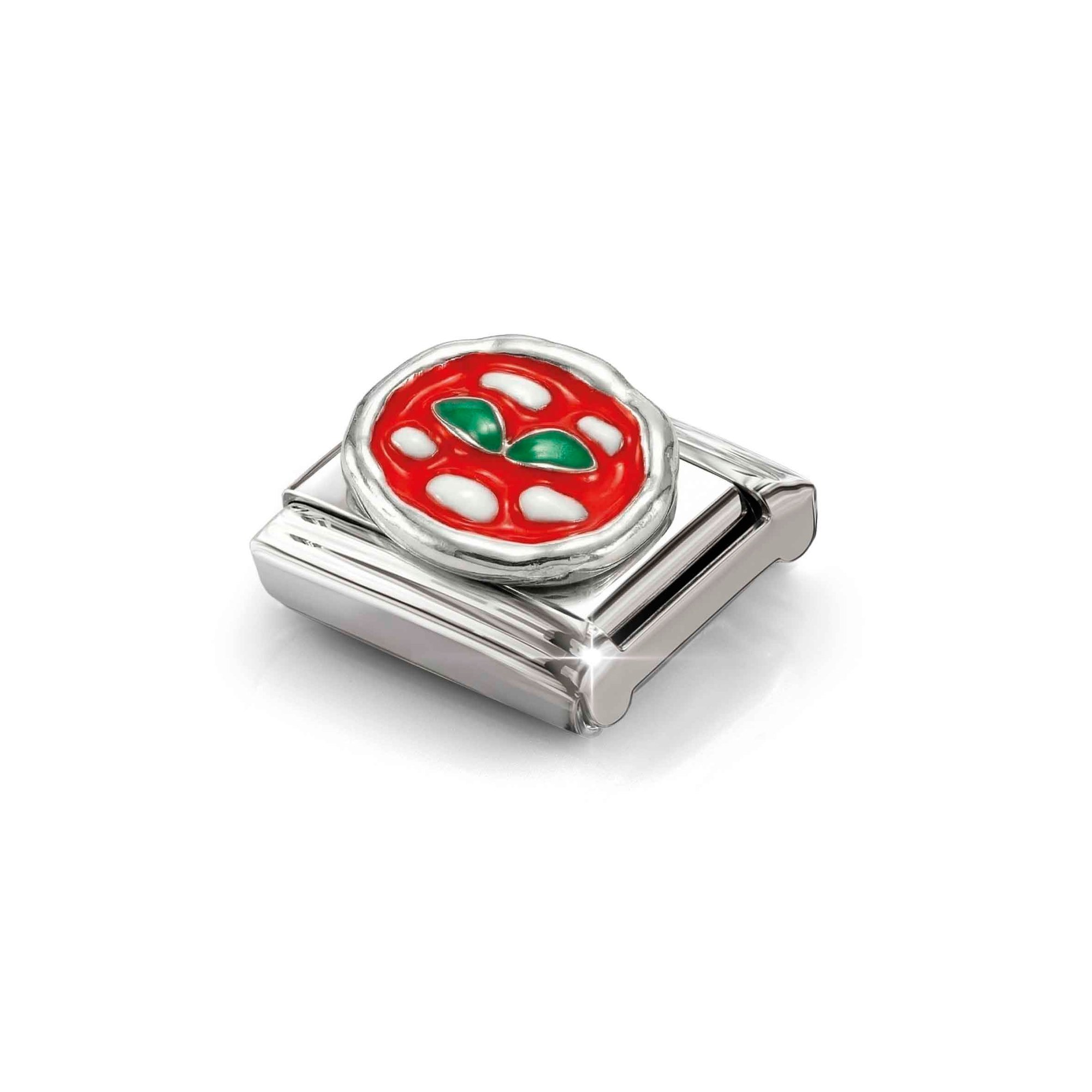 Nomination Composable Classic Charm Pizza - Edelstahl, Silber 925, Emaille – Ansicht 4