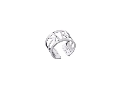 Silberner Ring von Les Georgettes, Modell IBIZA, Größe 56-58, 12 mm Breite, mit filigranem Design und offener Struktur, ideal für stilvolle Akzente.