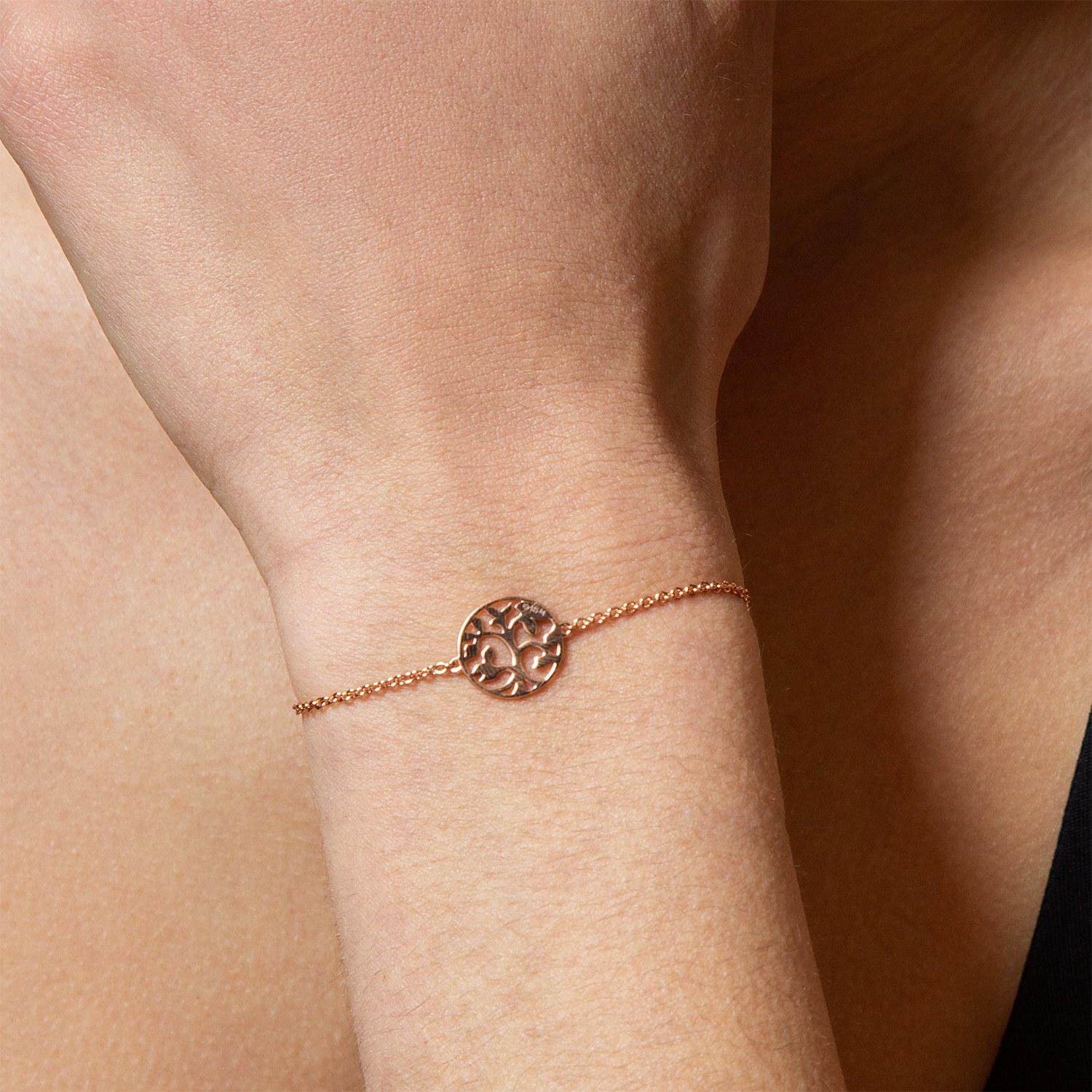 XENOX Armband LEBENSBAUM - Sterling Silber rosévergoldet - 15-20 cm – Ansicht 2