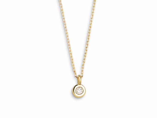 Xenox Gold Kette XG4050G/42 mit schlichter ZARGE und funkelndem Anhänger in Gelbgold aus 375 Gold, ideal für elegante Anlässe. Die Kette hat eine Länge von 42 cm.
