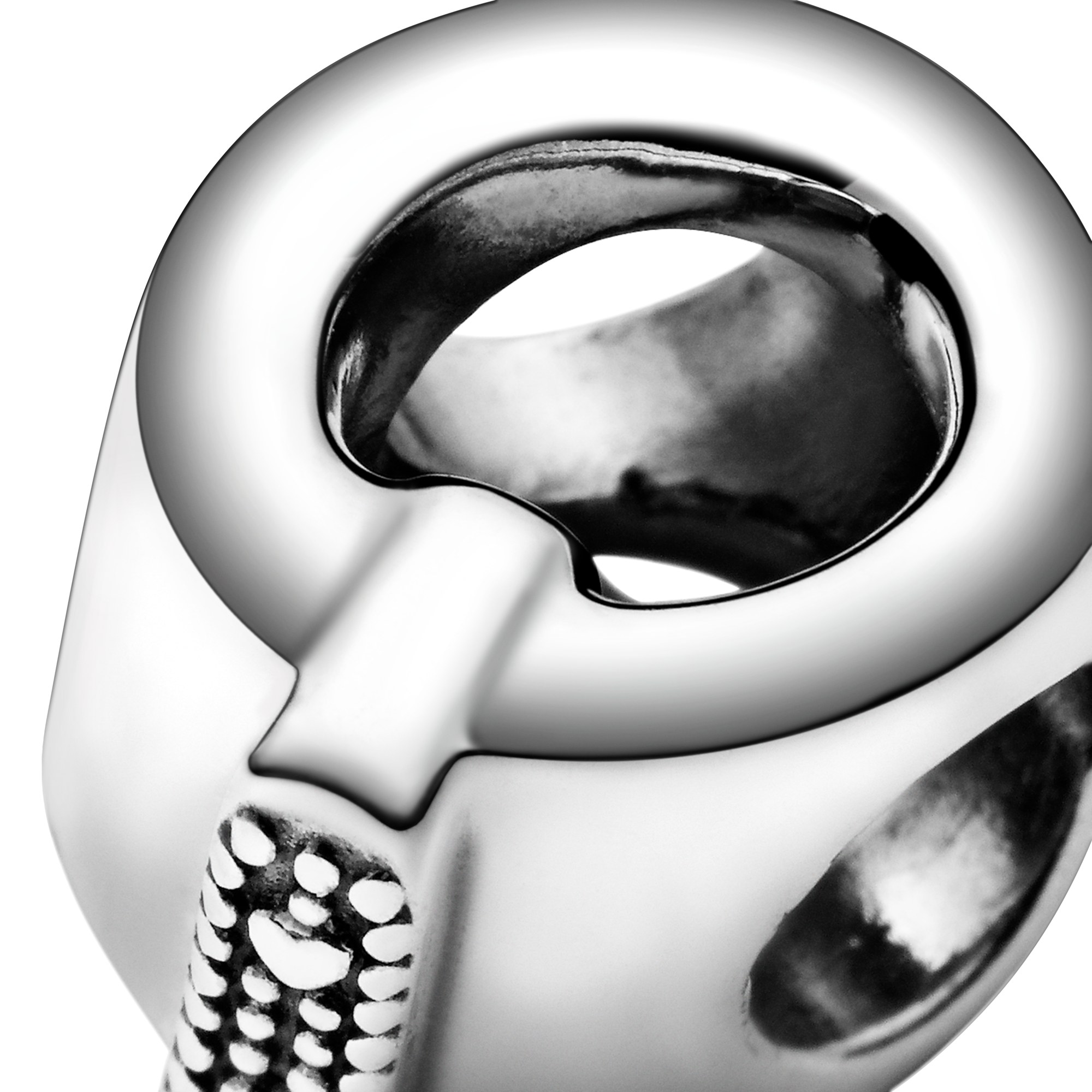 PANDORA Charm - Buchstabe Q - Letter Q - 925 Sterling Silber – Ansicht 4