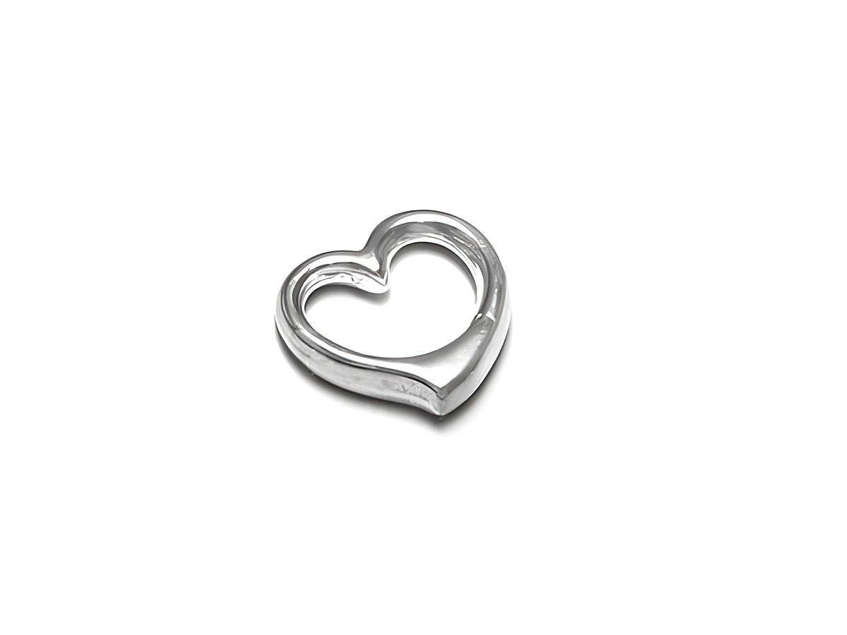Durchlaufherz aus 925 Sterling Silber, Herzform mit offenem Design, Hersteller Juwelier Harnisch, nicht mehr im Sortiment.
