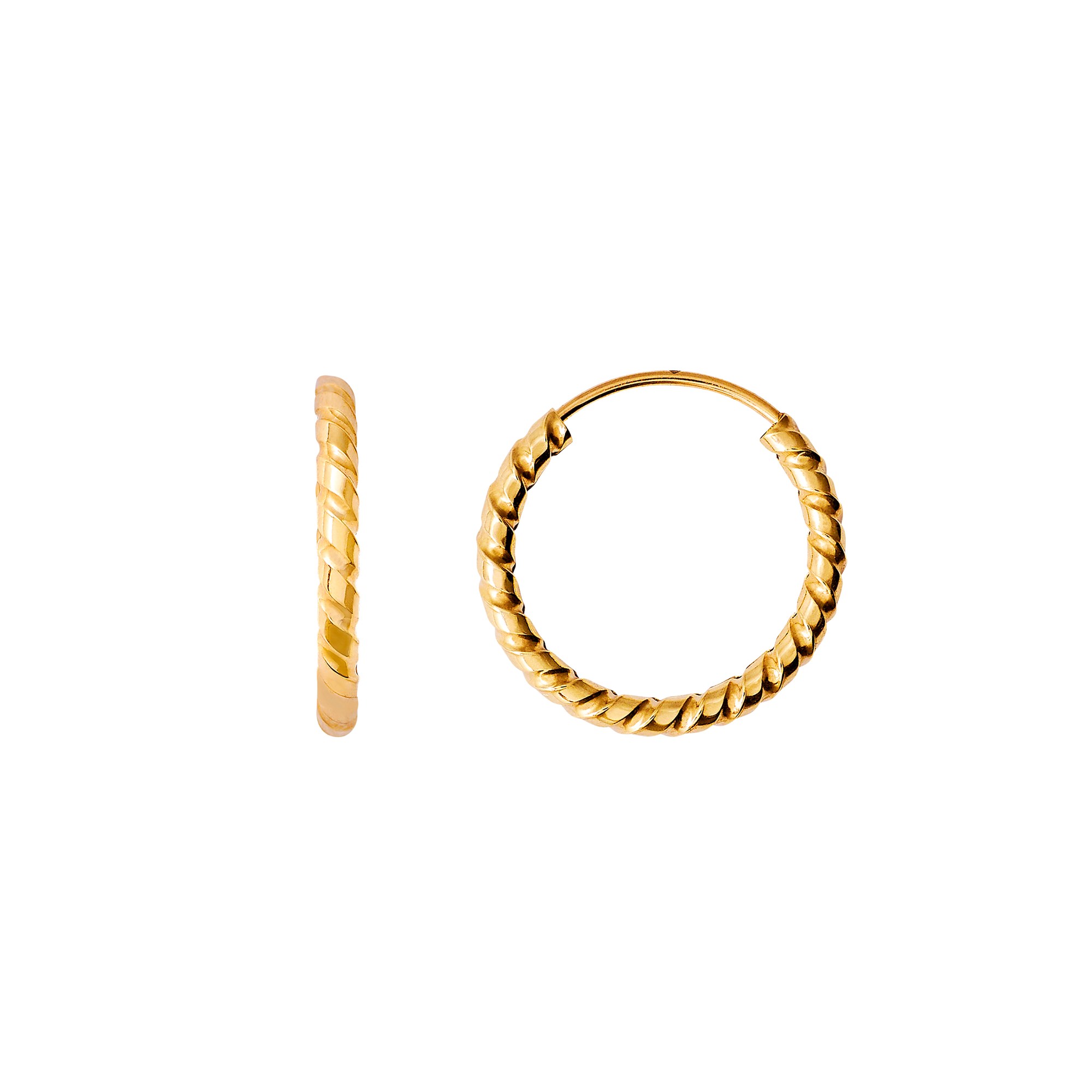 XENOX XG14K6004G - Gelbgold 585 Creolen - poliert – Ansicht 2