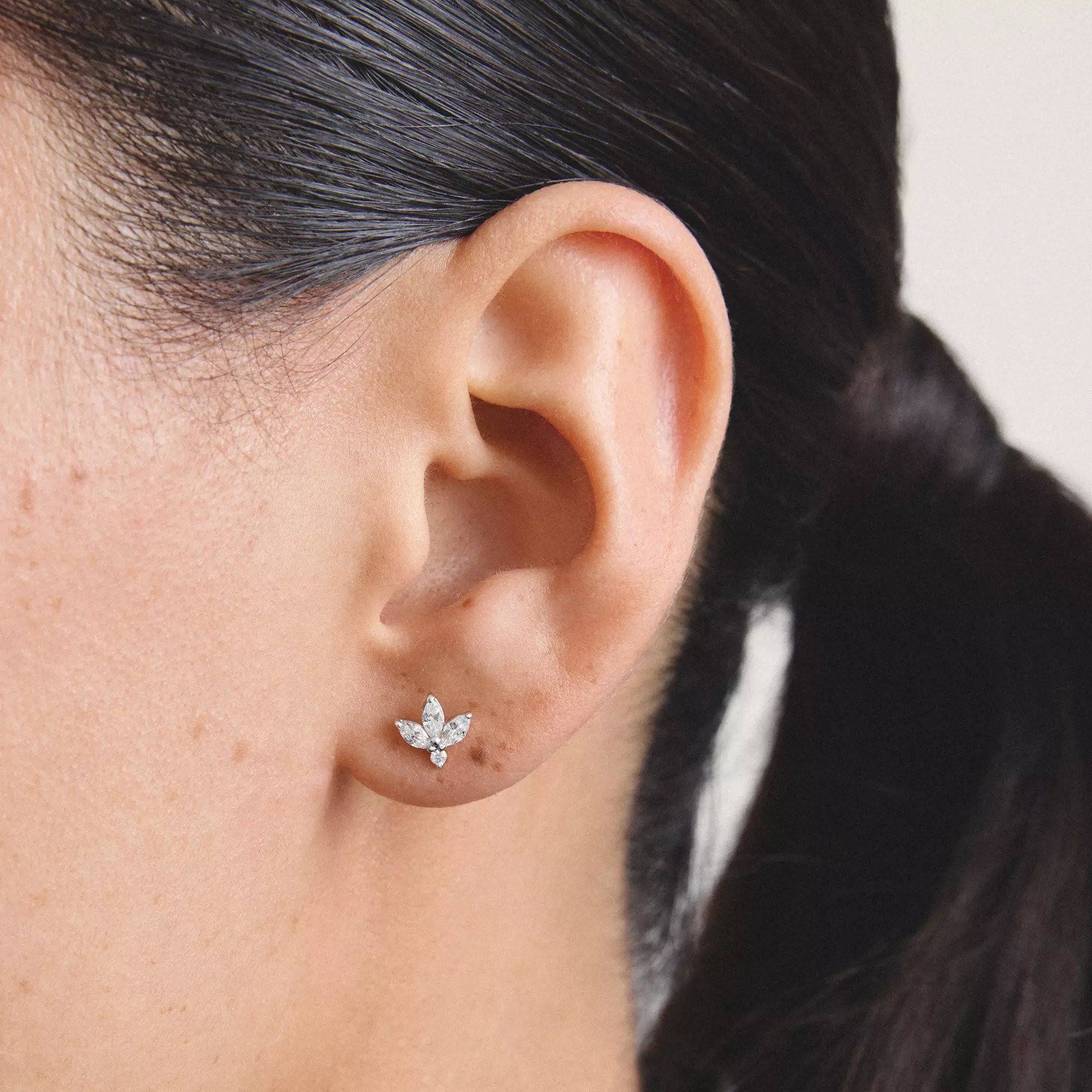 Thomas Sabo Ohrstecker Blüte - 925 Sterling Silber - Zirkonia – Ansicht 4