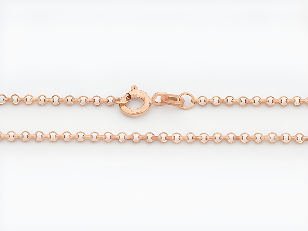 Erbskette 100 cm aus Sterling Silber rosé vergoldet, 2 x 2 mm, mit praktischem Karabinerverschluss, Hersteller Juwelier Harnisch, elegant und modern im Design.